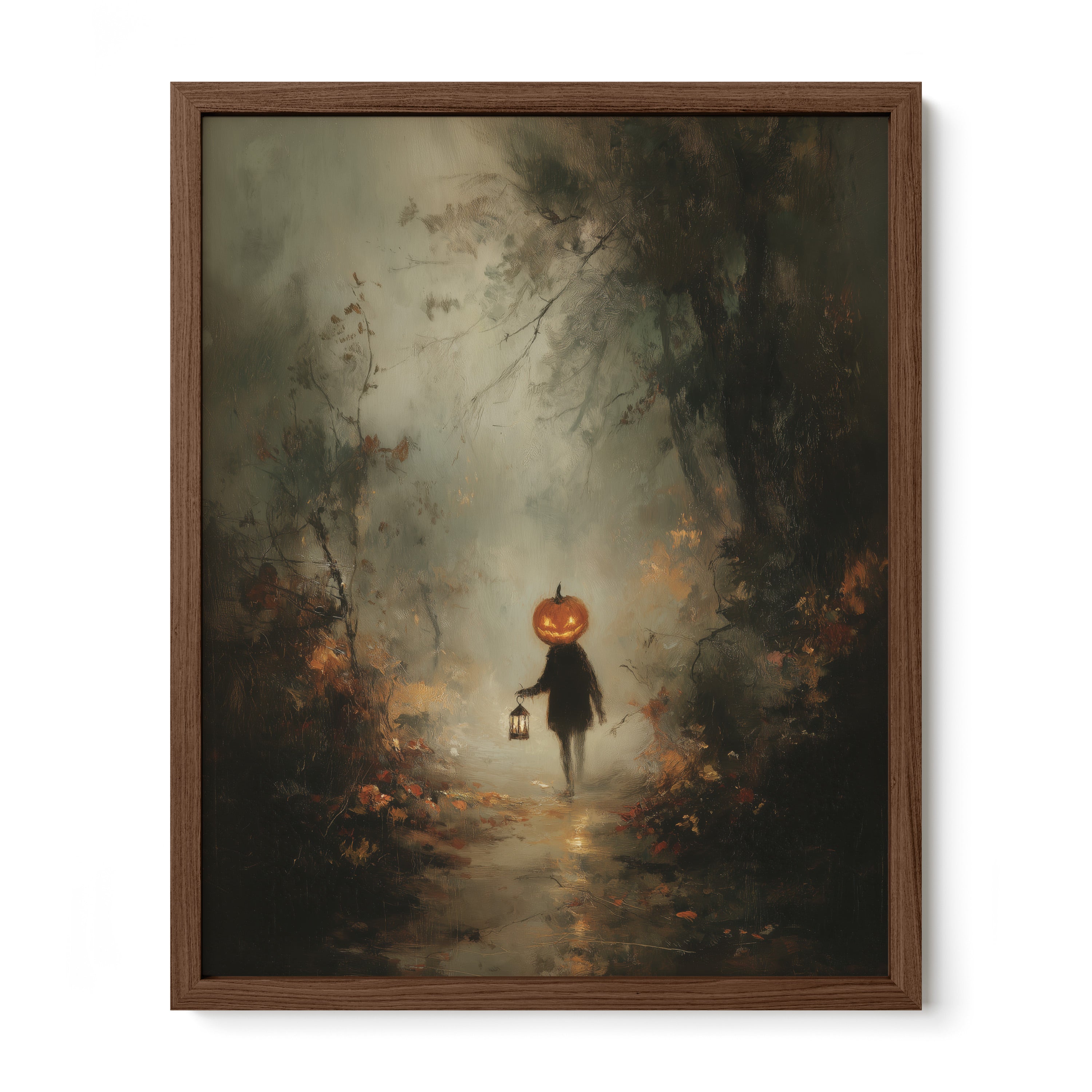 Pumpkin Child in Forest