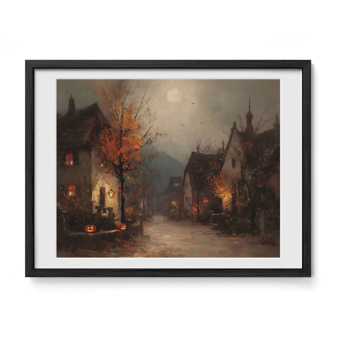 Full Moon Over Village