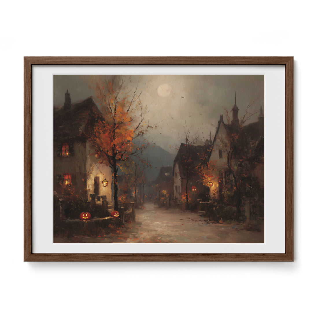 Full Moon Over Village