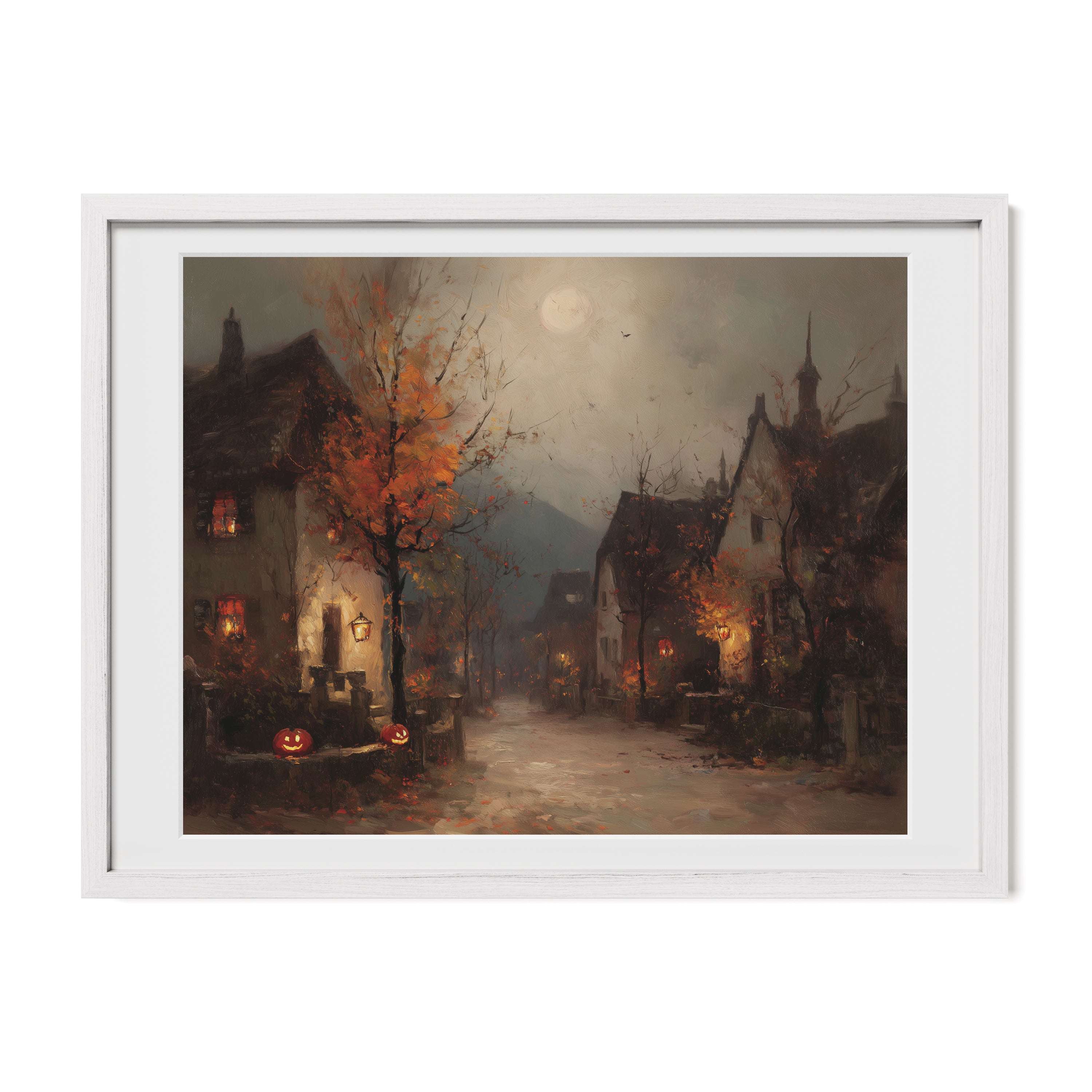 Full Moon Over Village