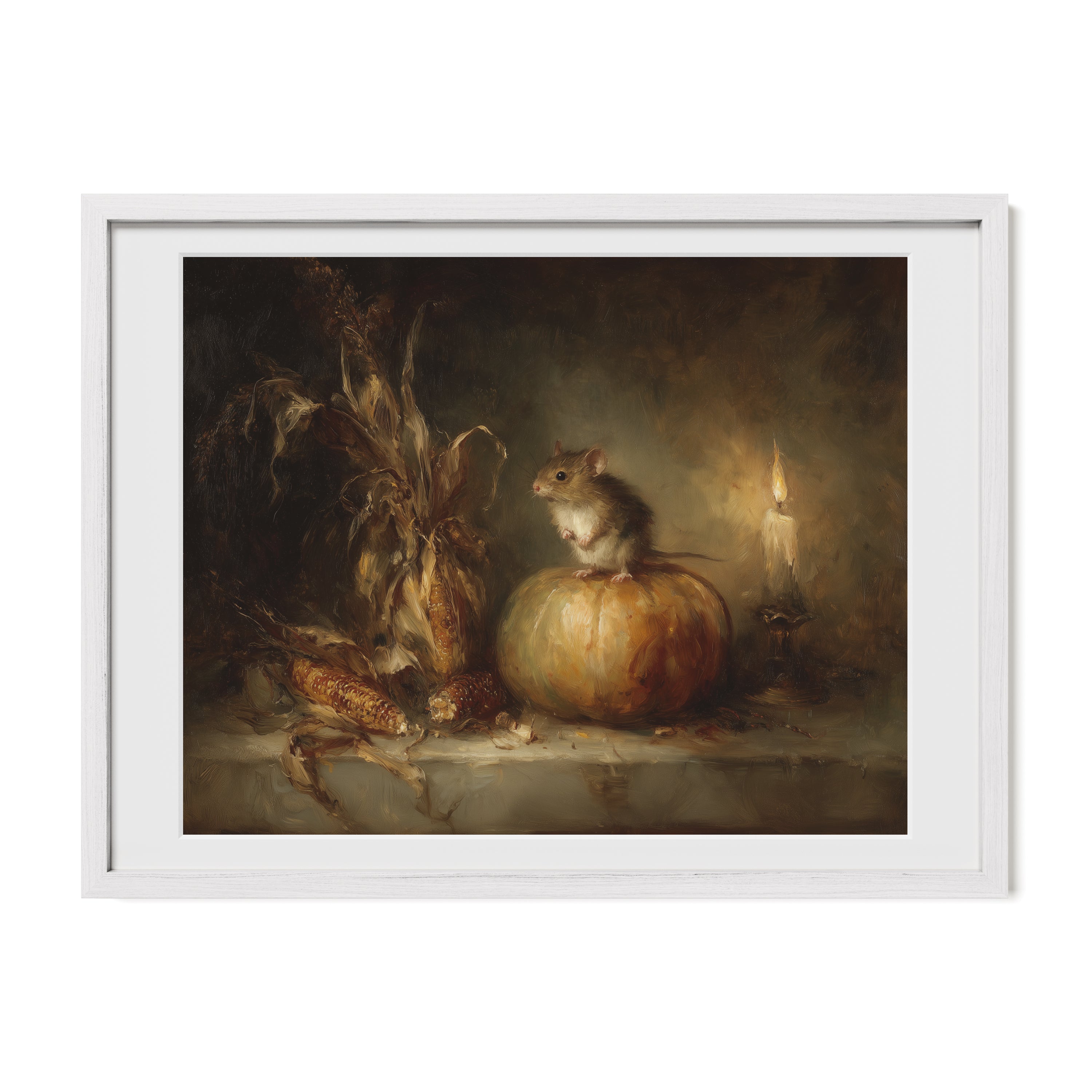 Pumpkin Mouse and Corn