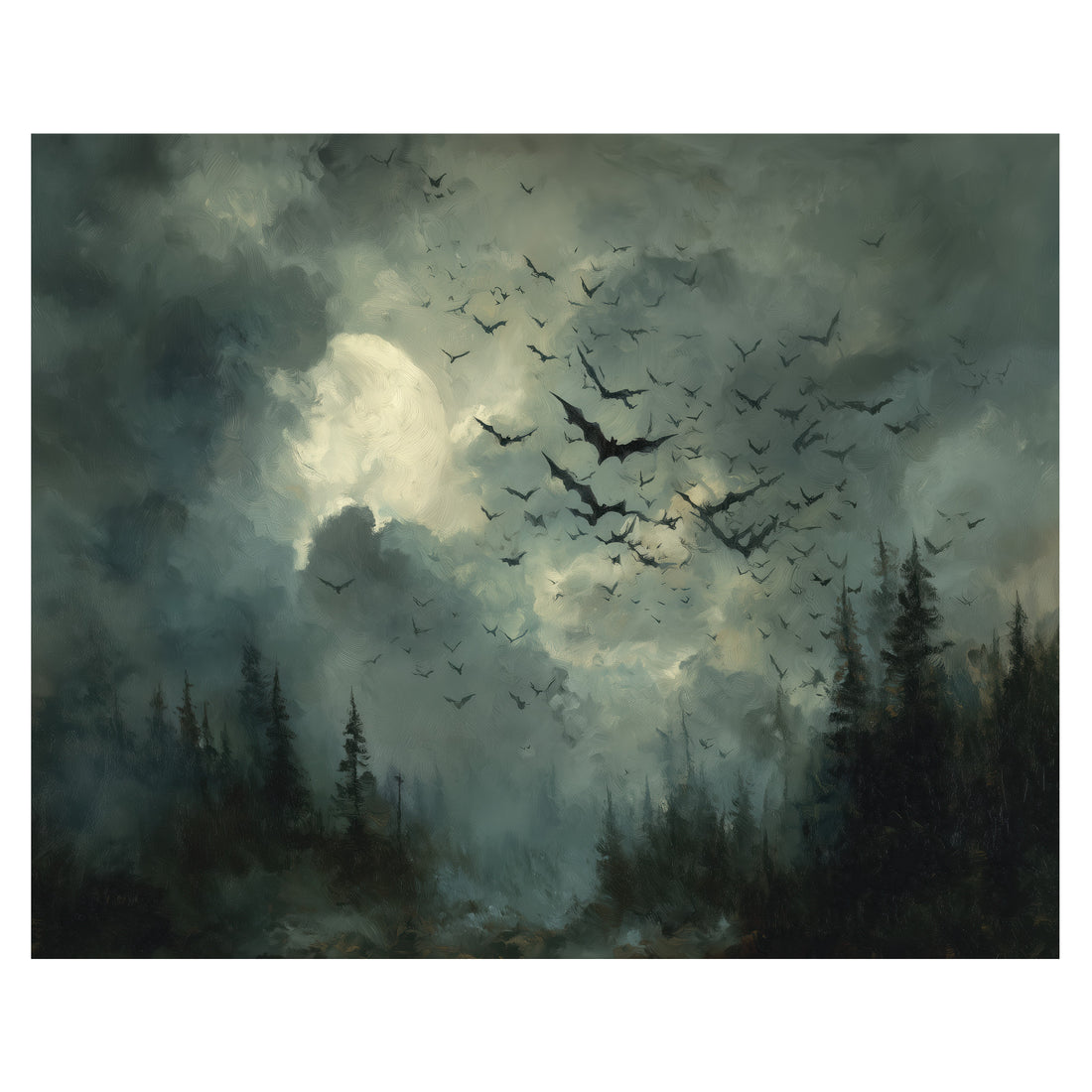 Moonrise With Bats