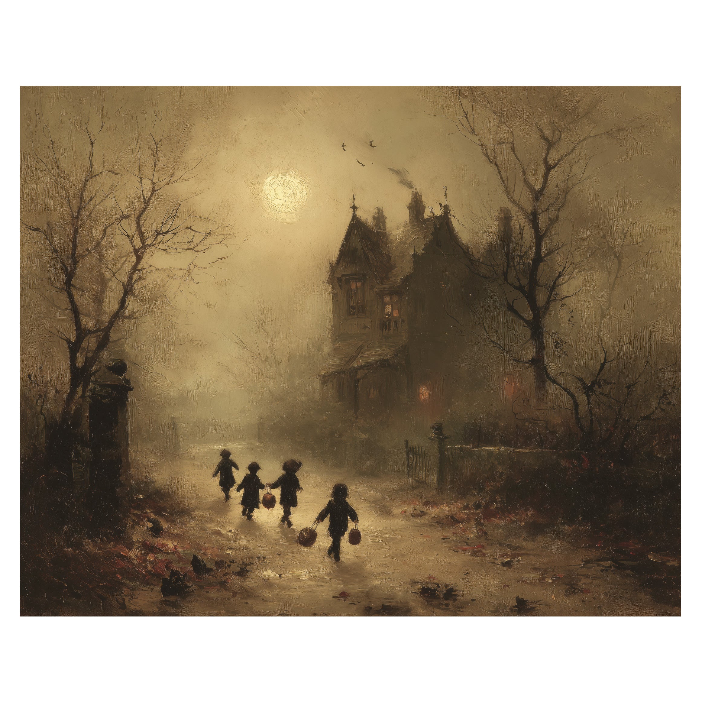 Children Walking Toward Manor
