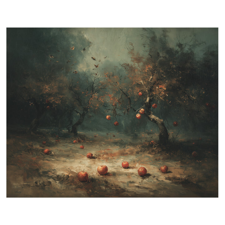 Apple Orchard In Fog