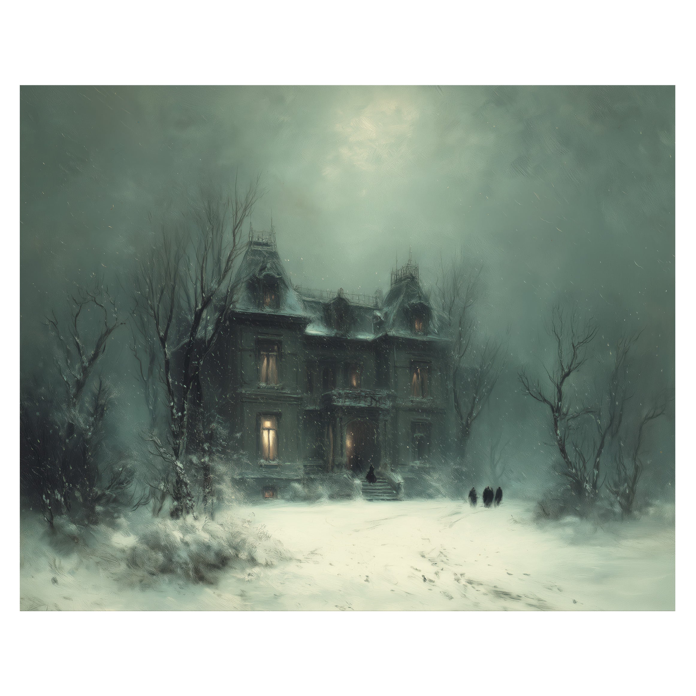 The Old Manor In Snow