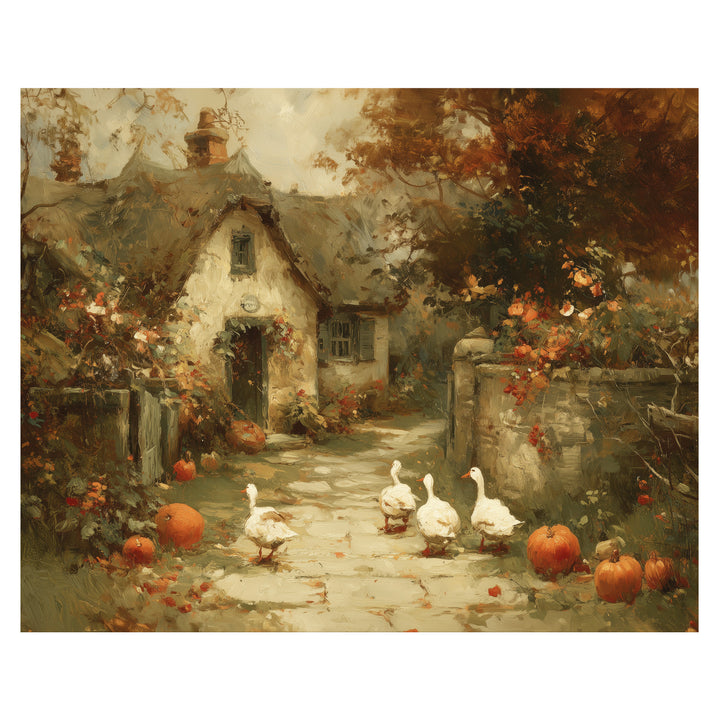 Cottage Path With Ducks
