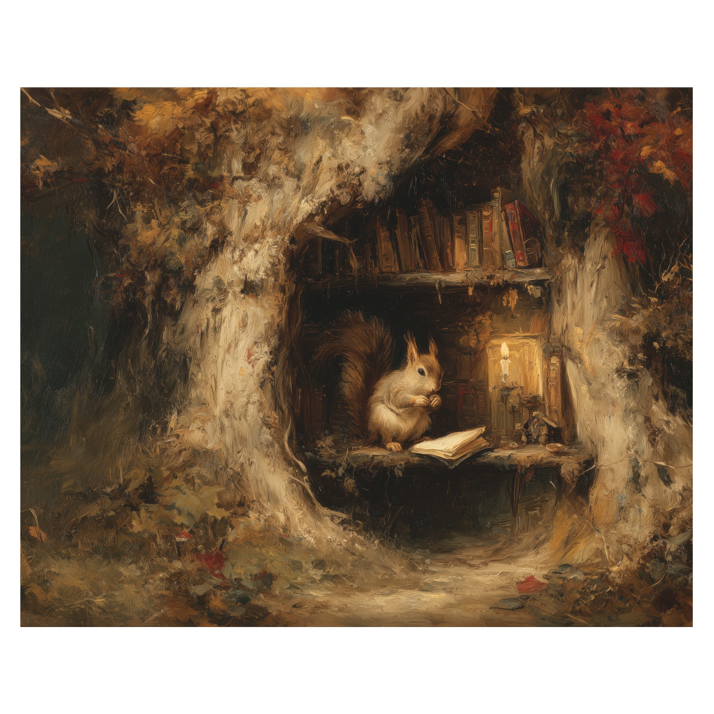 Squirrel in Hollow Tree