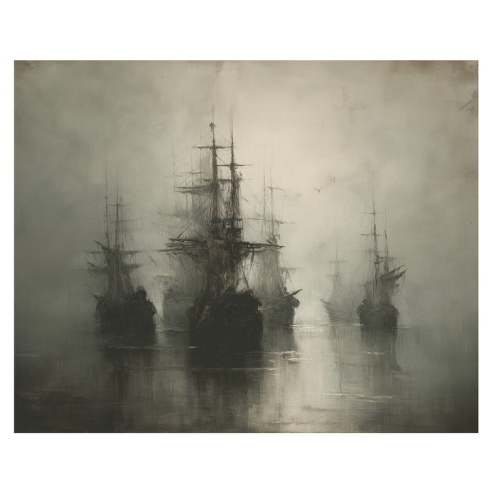 Ships at Port in Haze