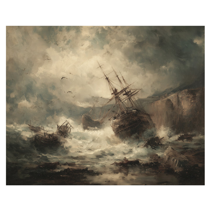 Shipwreck at Rocky Shore