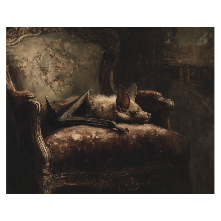 Bat on Victorian Sofa