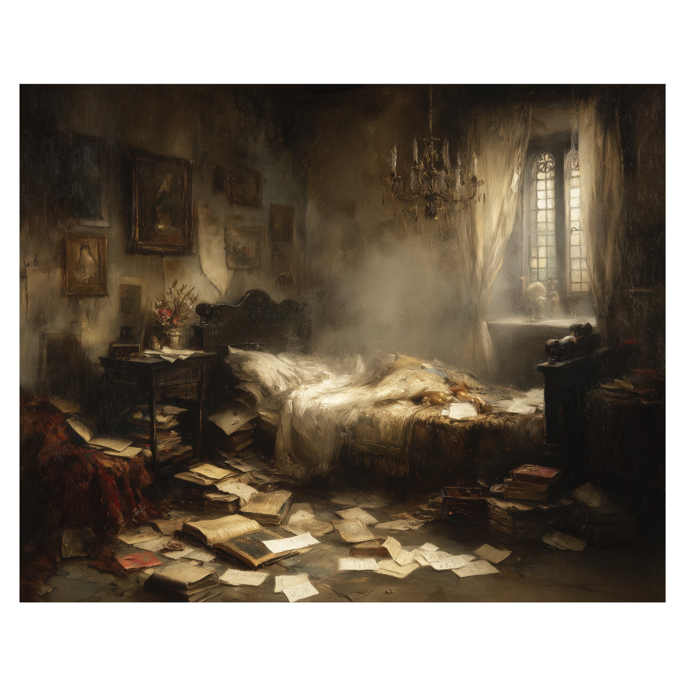 Disheveled Mourning Room