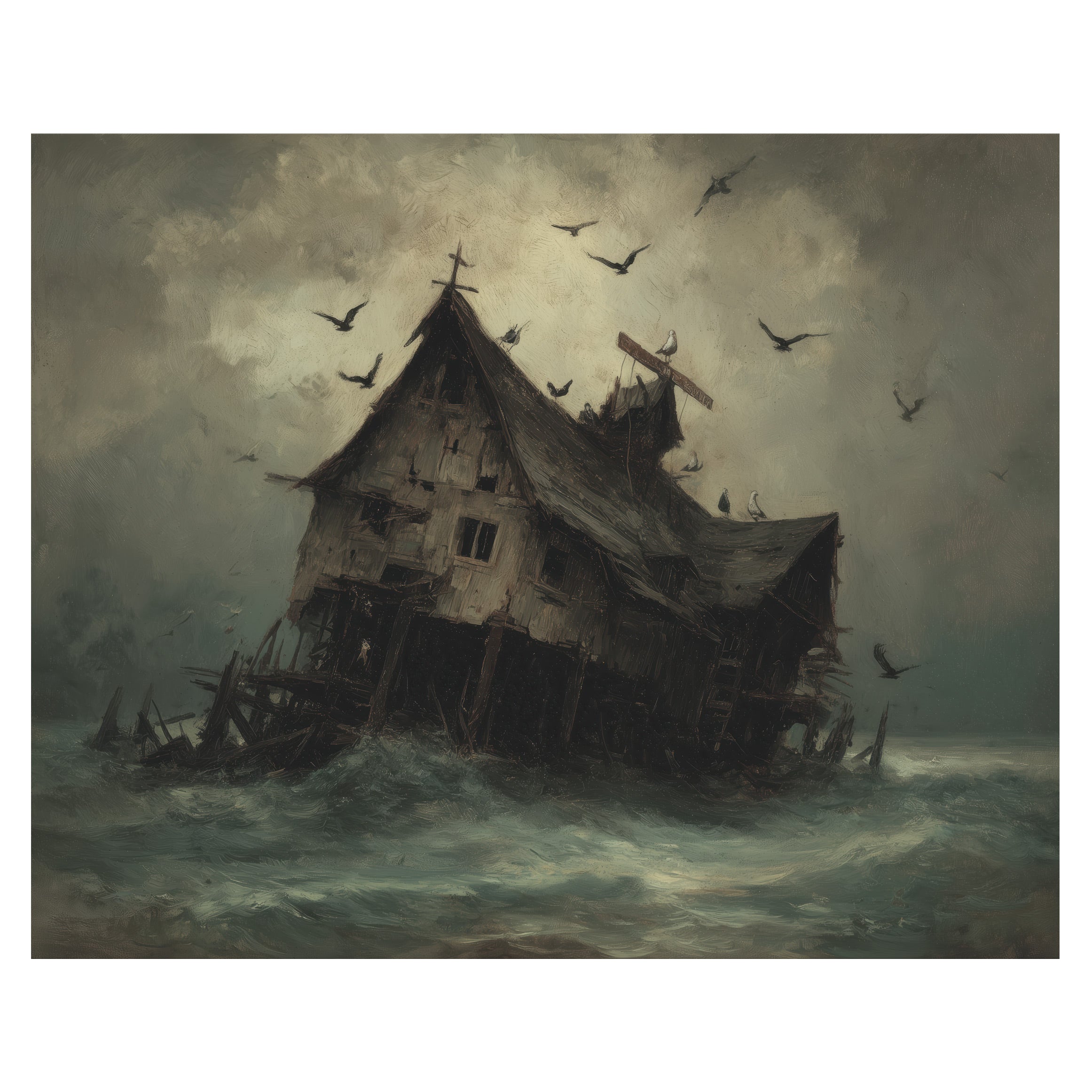 Shipwrecked House at Sea