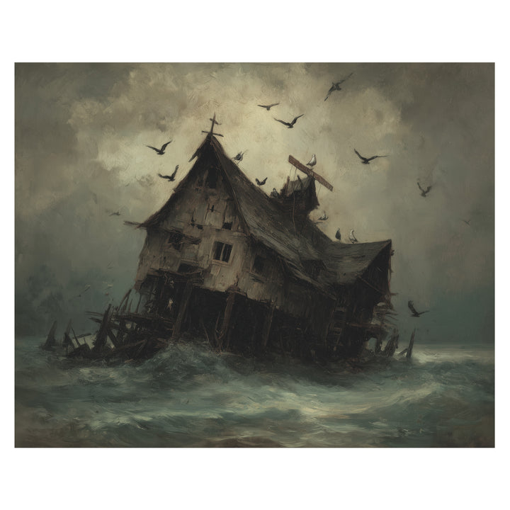 Shipwrecked House at Sea