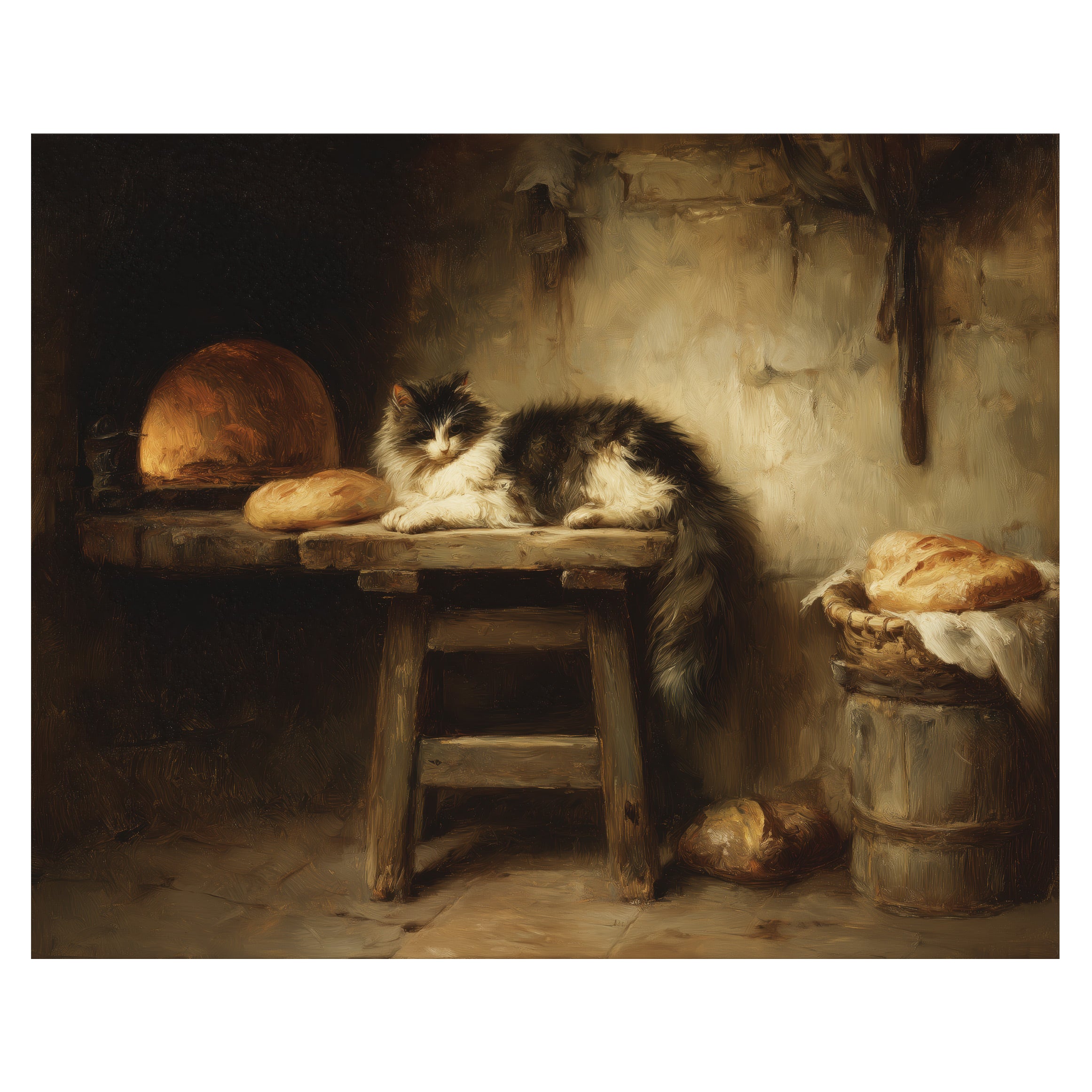 Cat And Bread Table