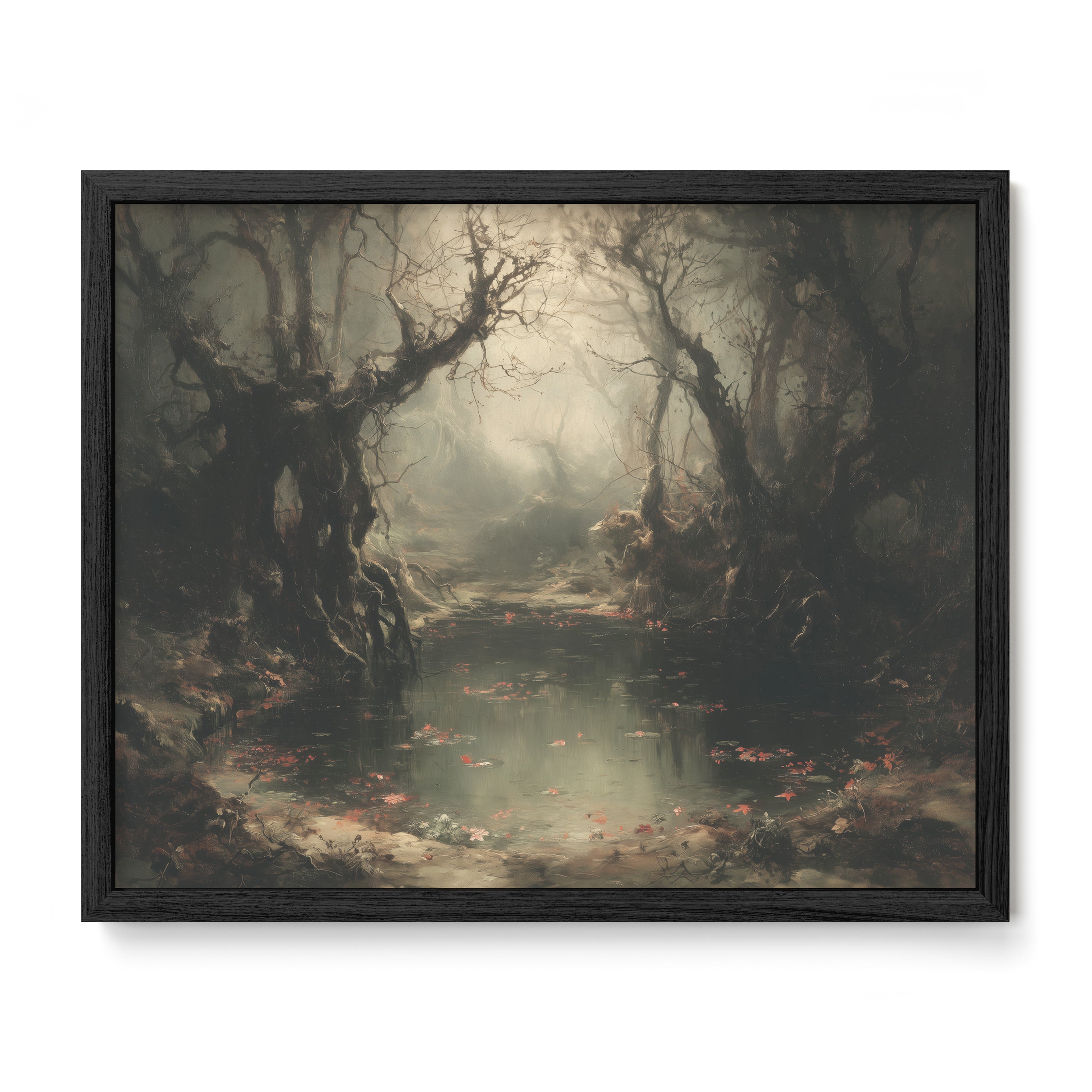 Swamp Under Gnarled Trees