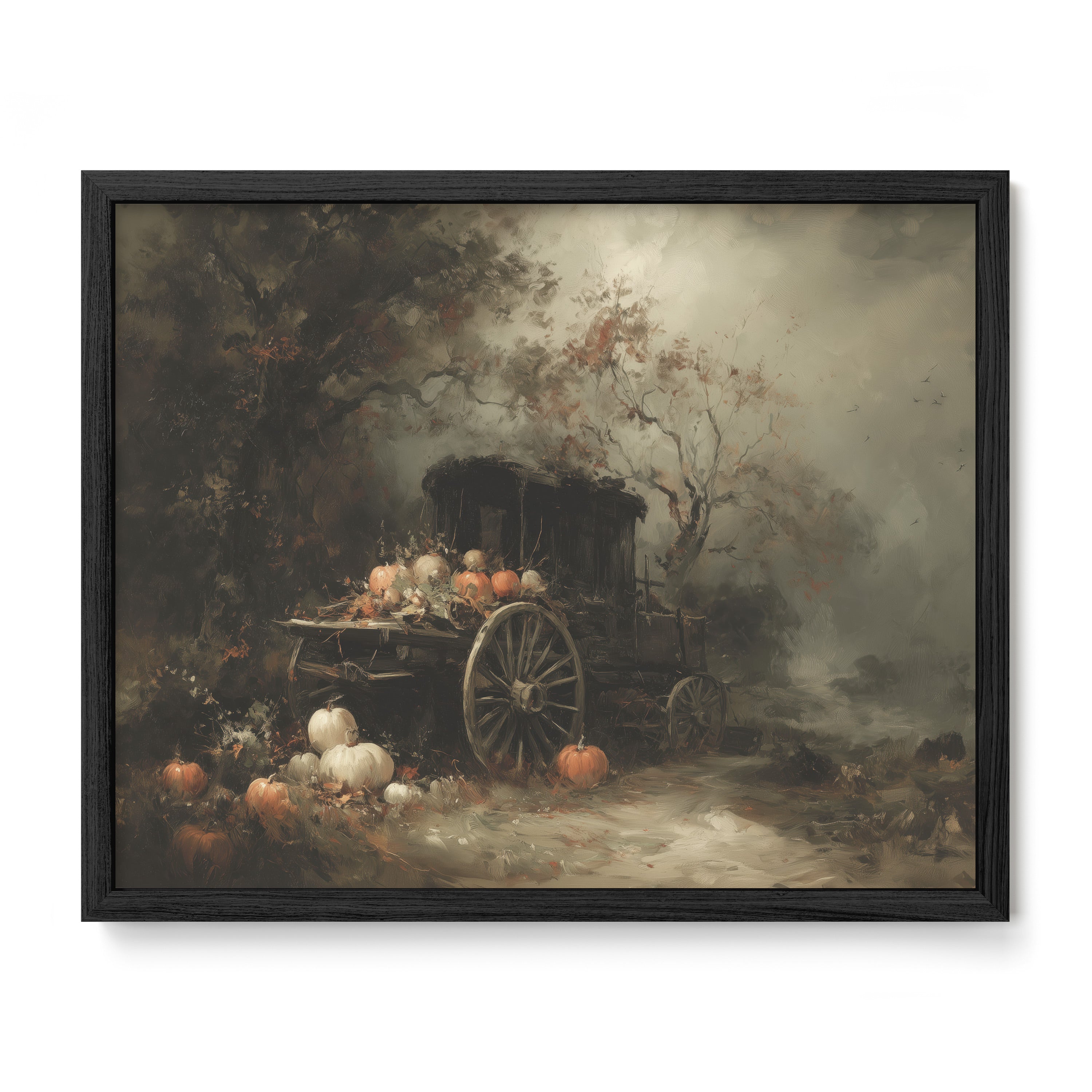 Pumpkin Wagon in Orchard