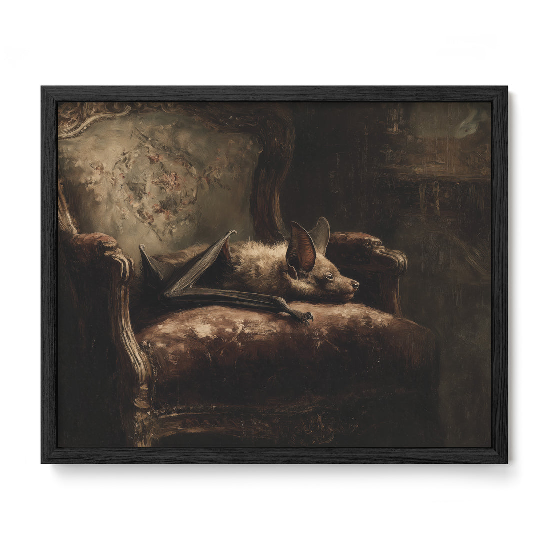 Bat on Victorian Sofa