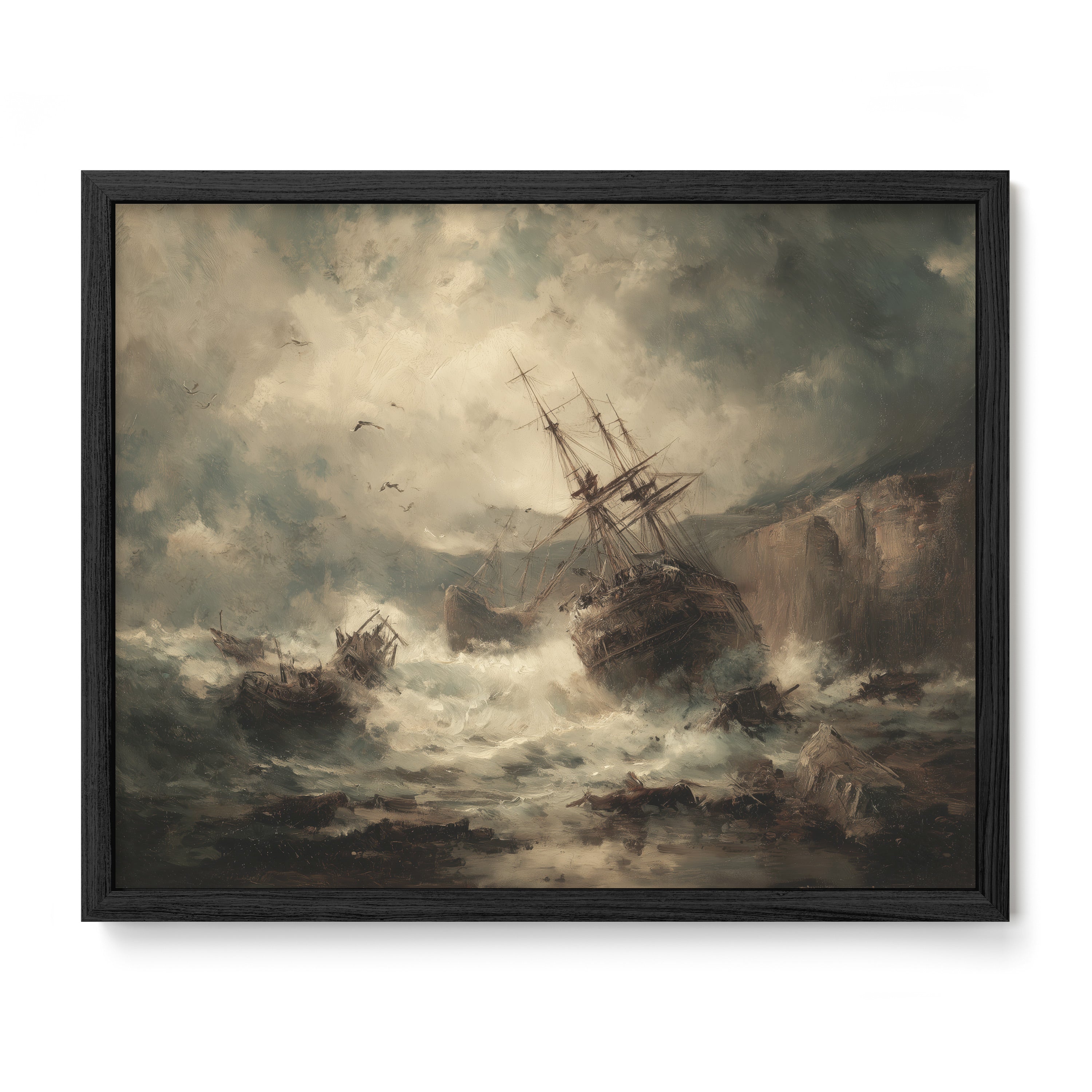 Shipwreck at Rocky Shore