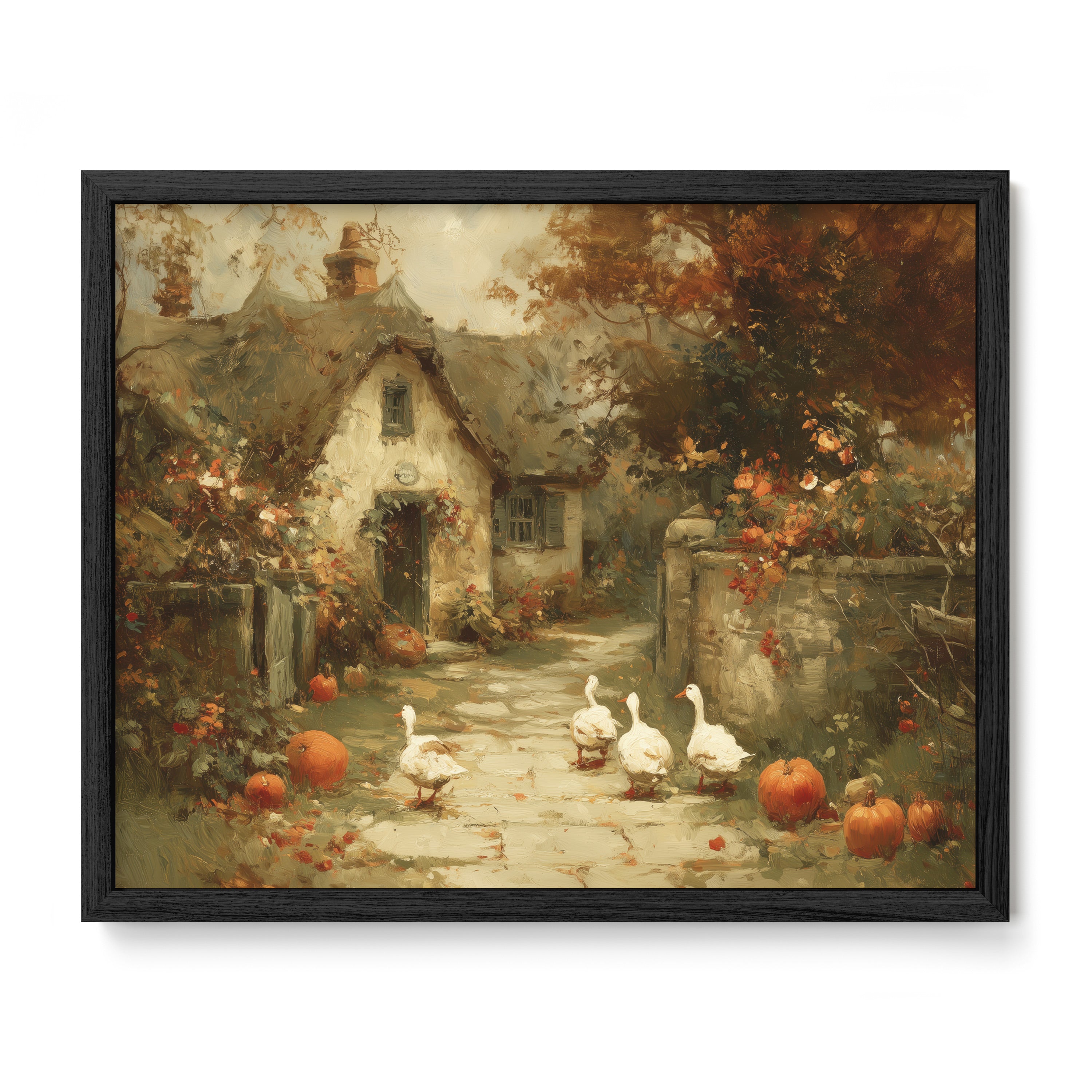 Cottage Path With Ducks