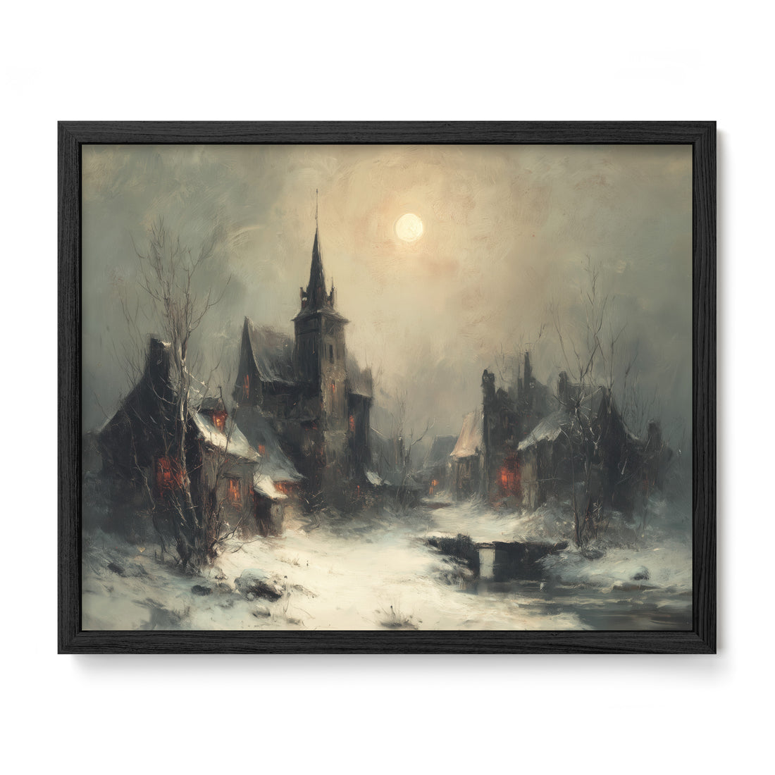Winter Church At Dusk