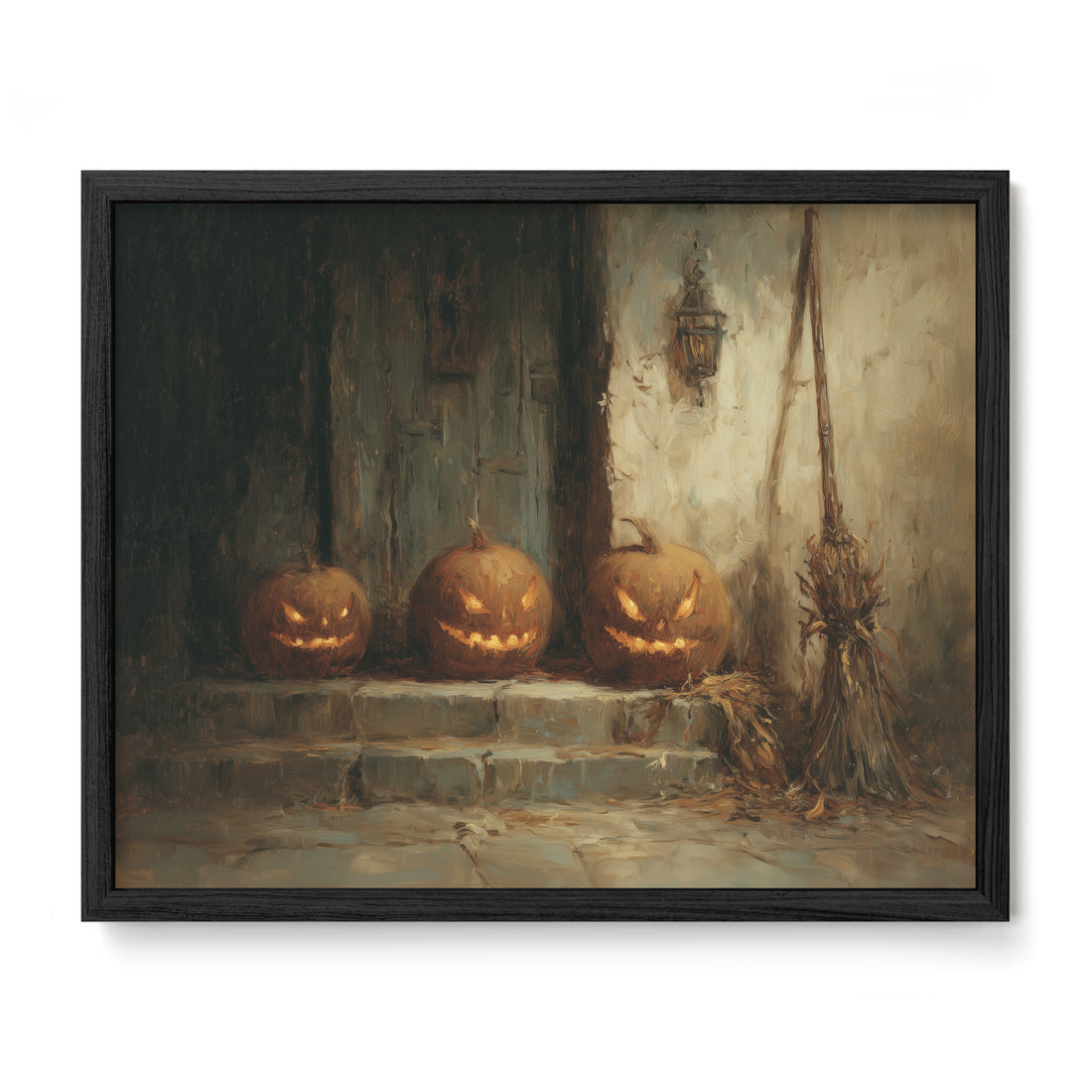 Jack-o'-Lanterns on Steps