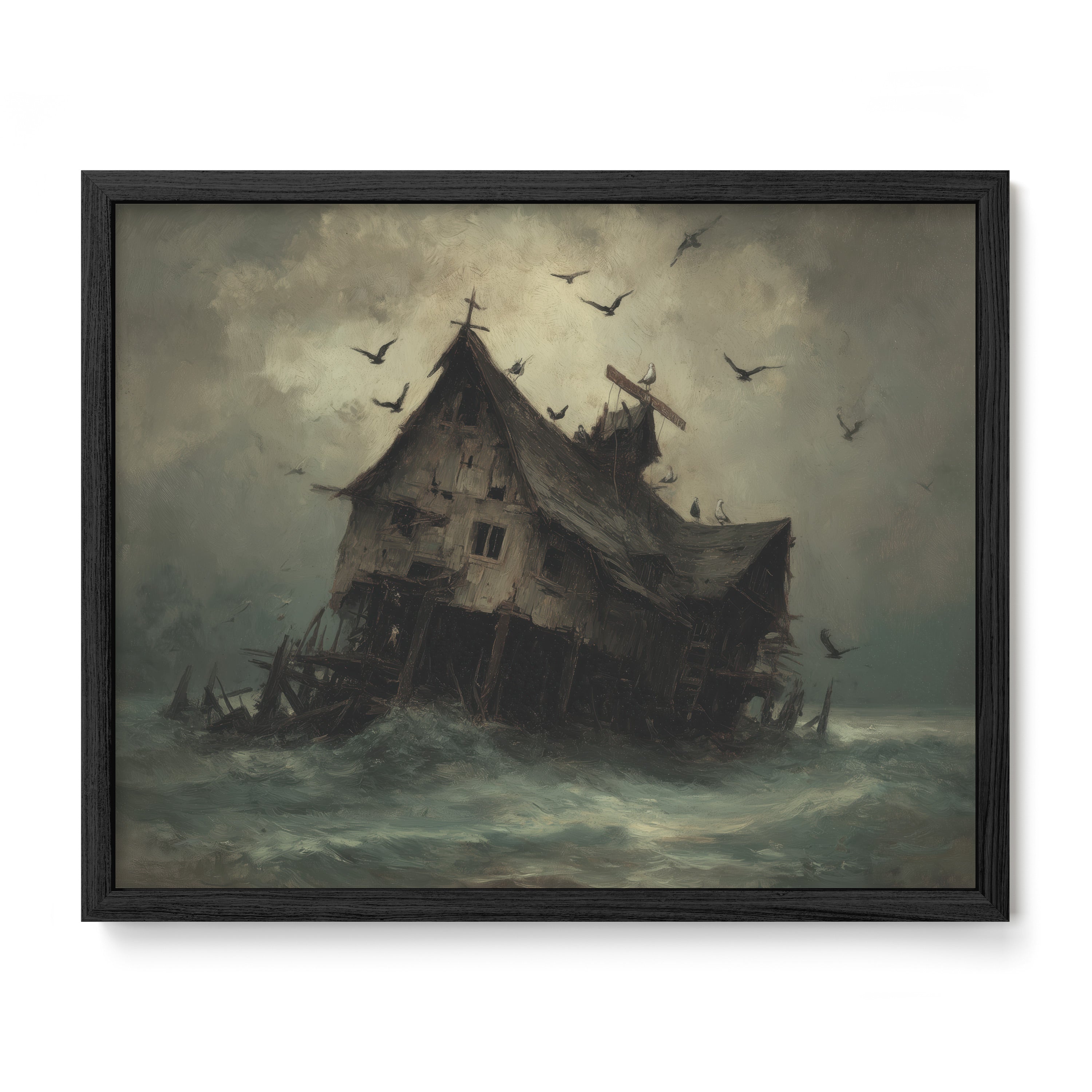 Shipwrecked House at Sea