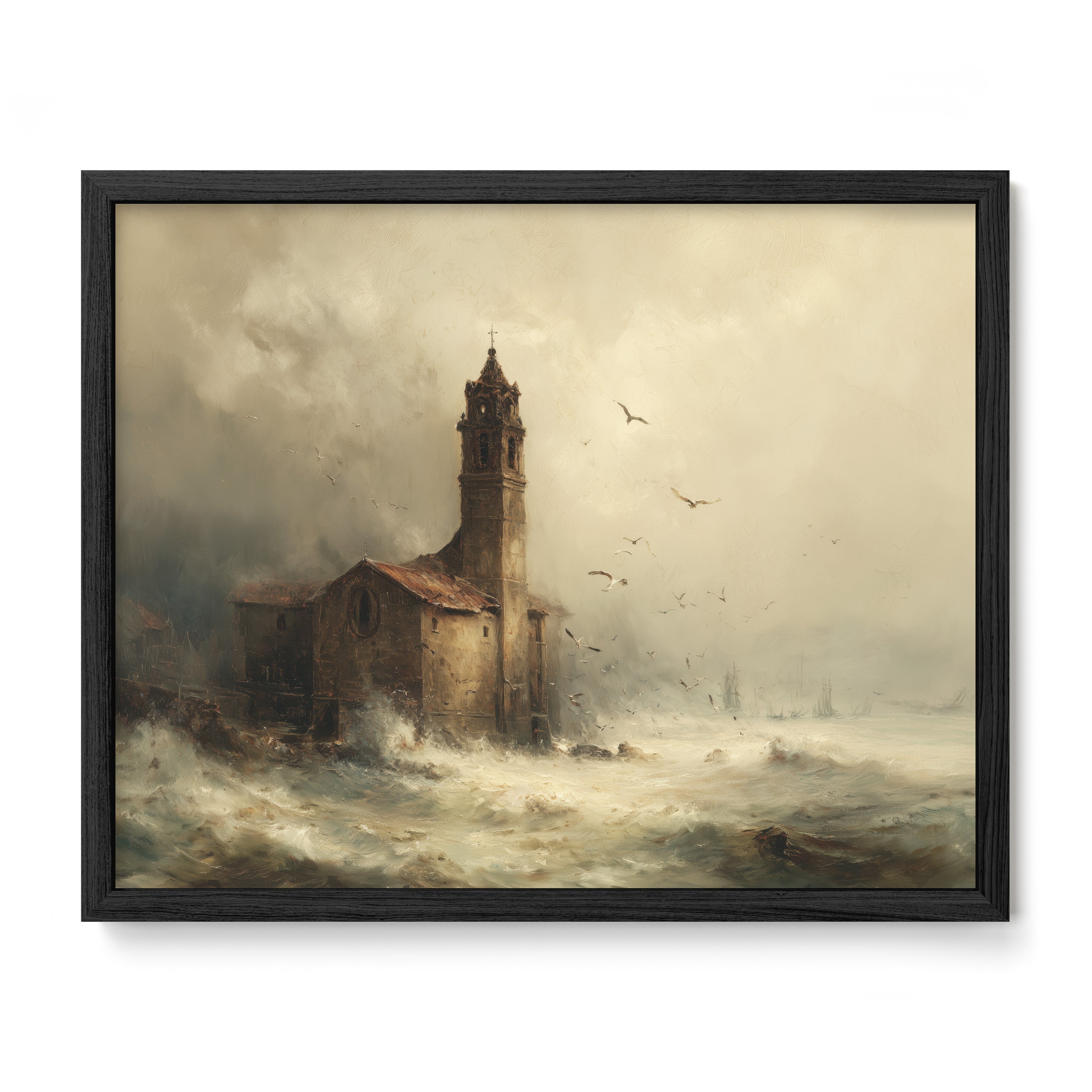 Church Tower in Storm
