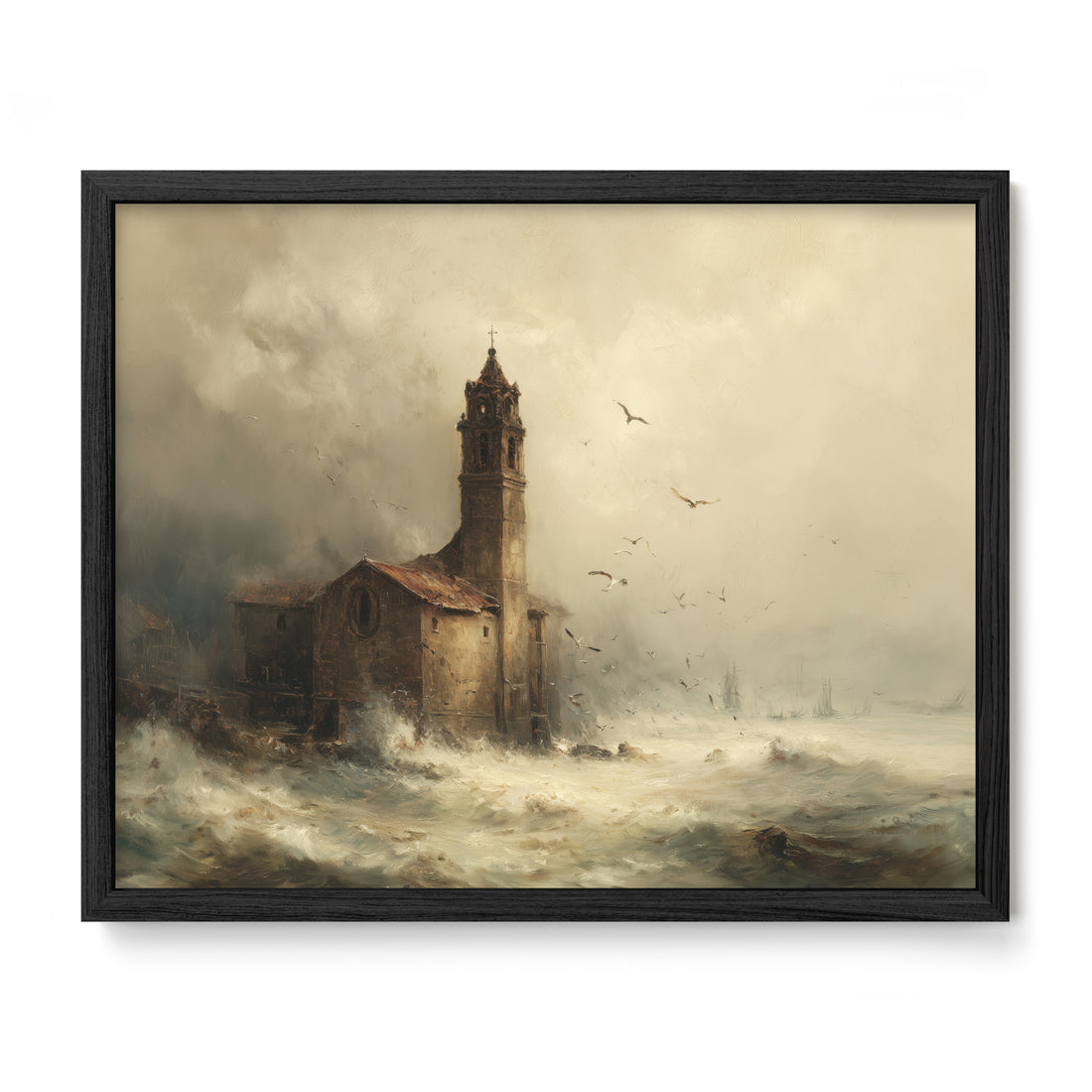 Church Tower in Storm