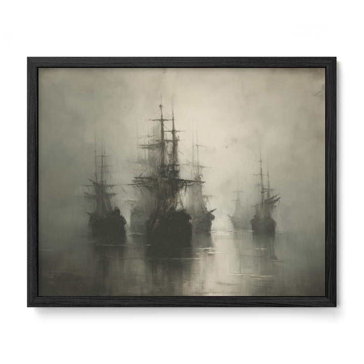Ships at Port in Haze