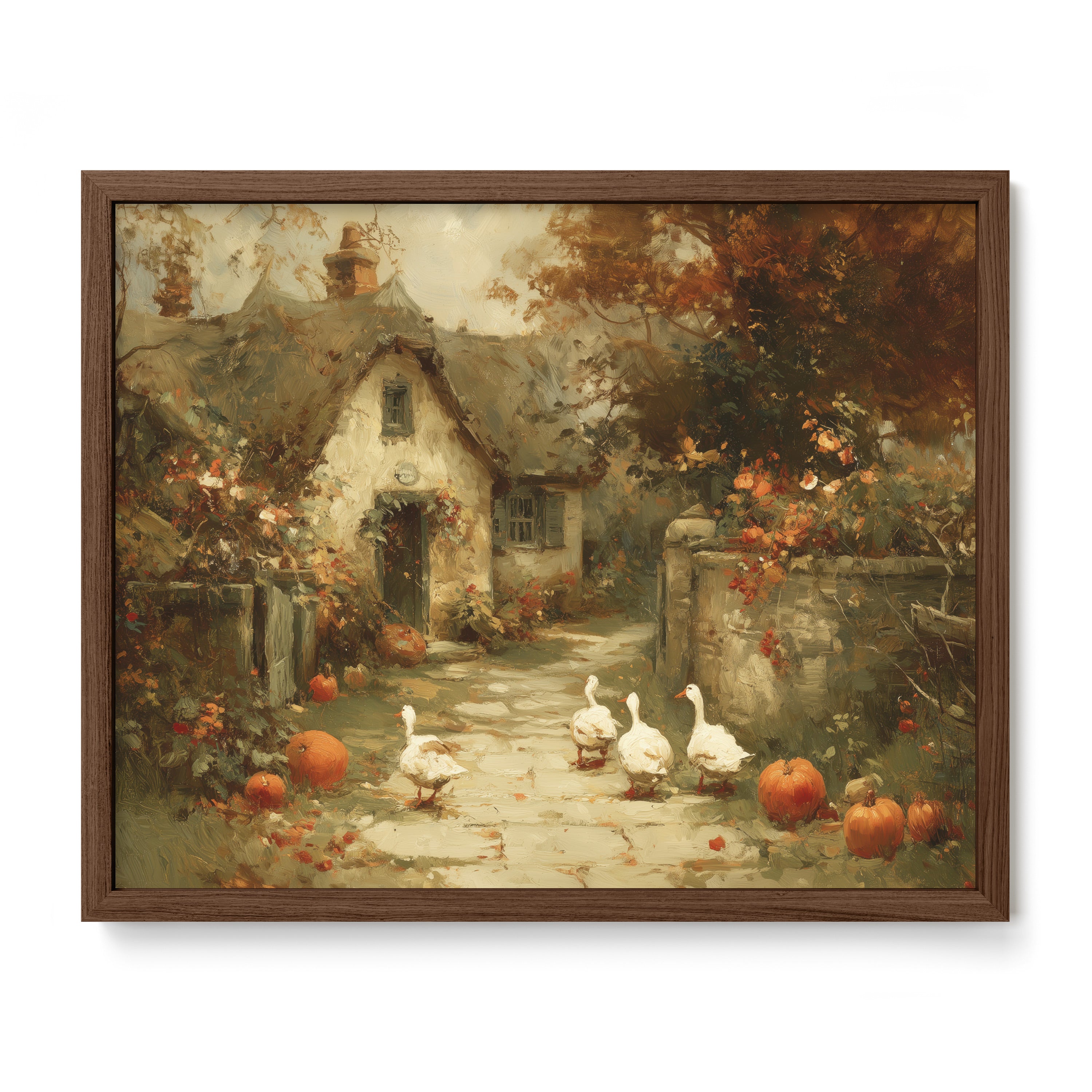 Cottage Path With Ducks