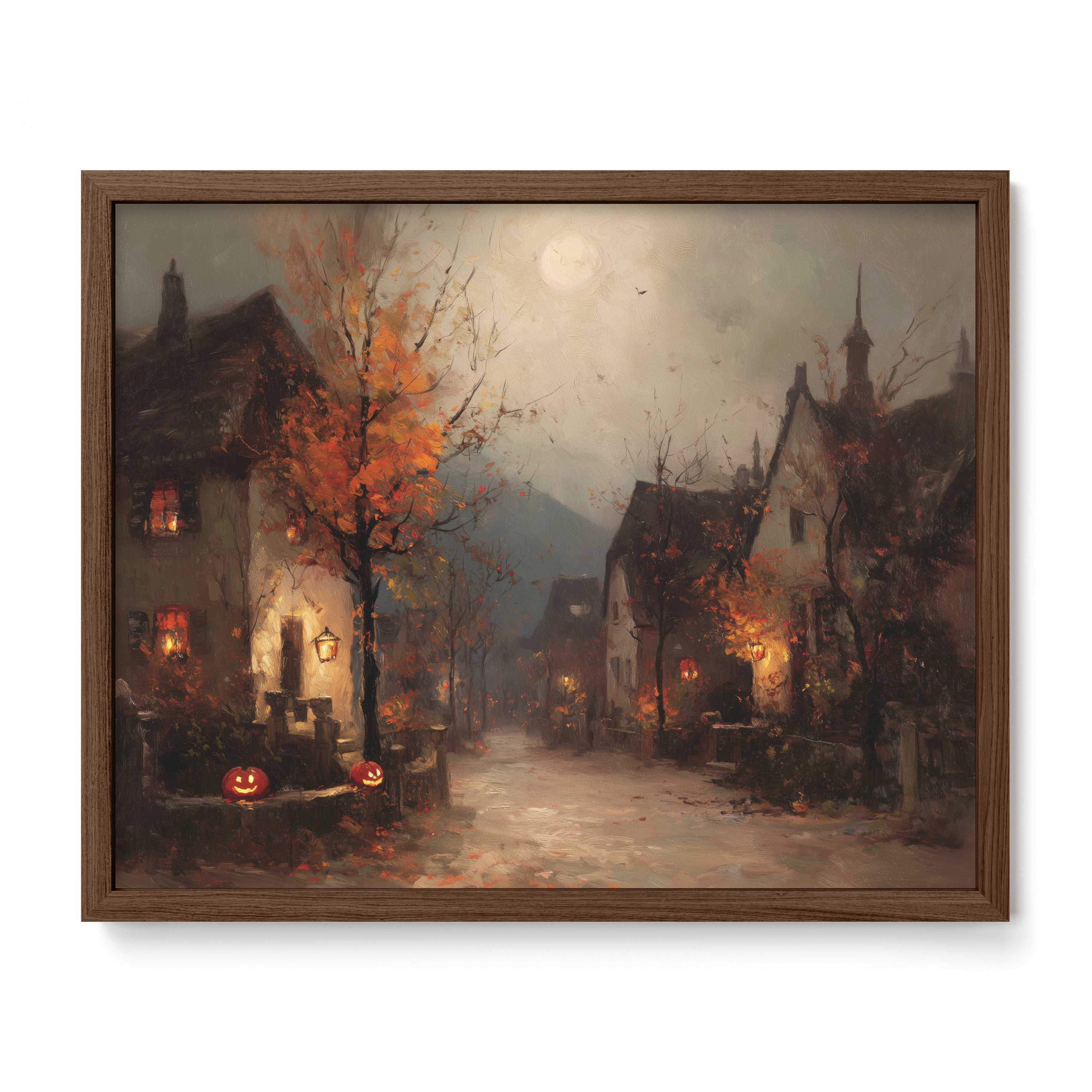 Full Moon Over Village