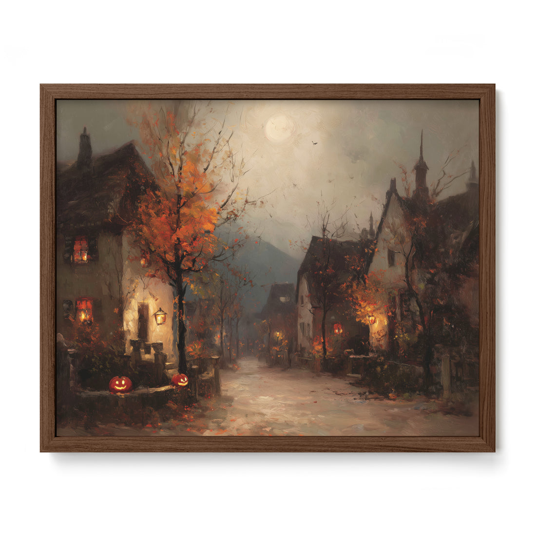 Full Moon Over Village