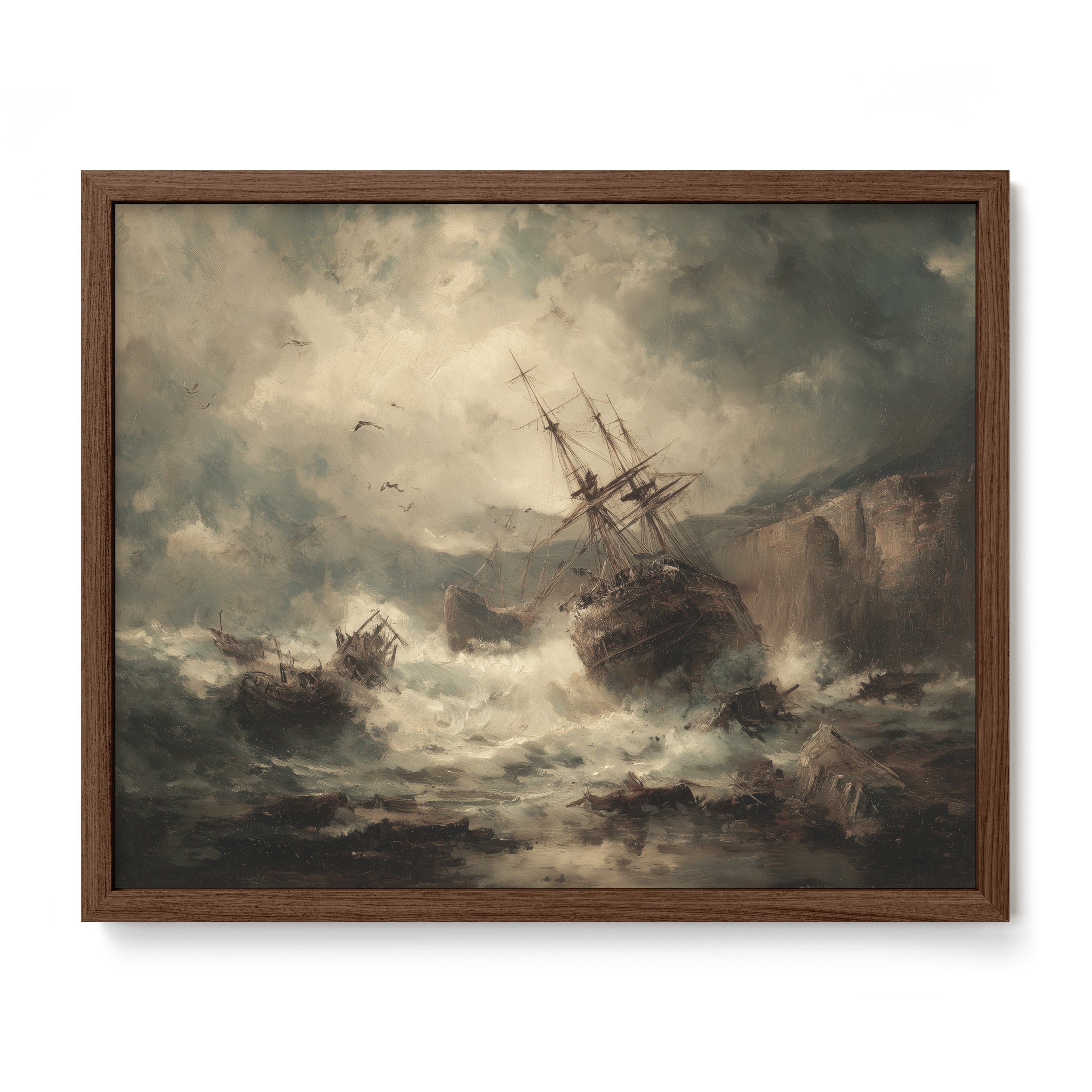 Shipwreck at Rocky Shore