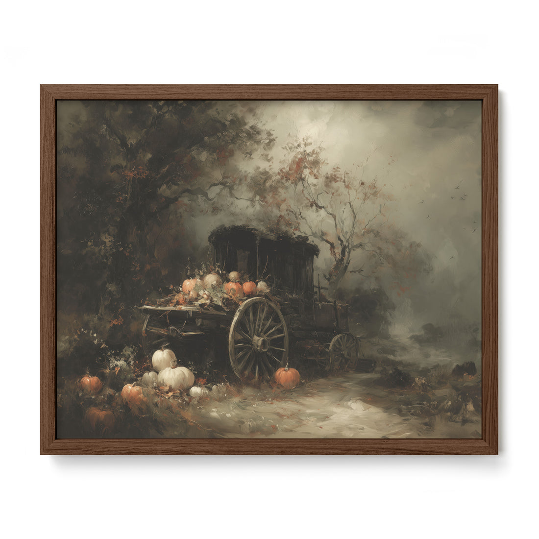 Pumpkin Wagon in Orchard