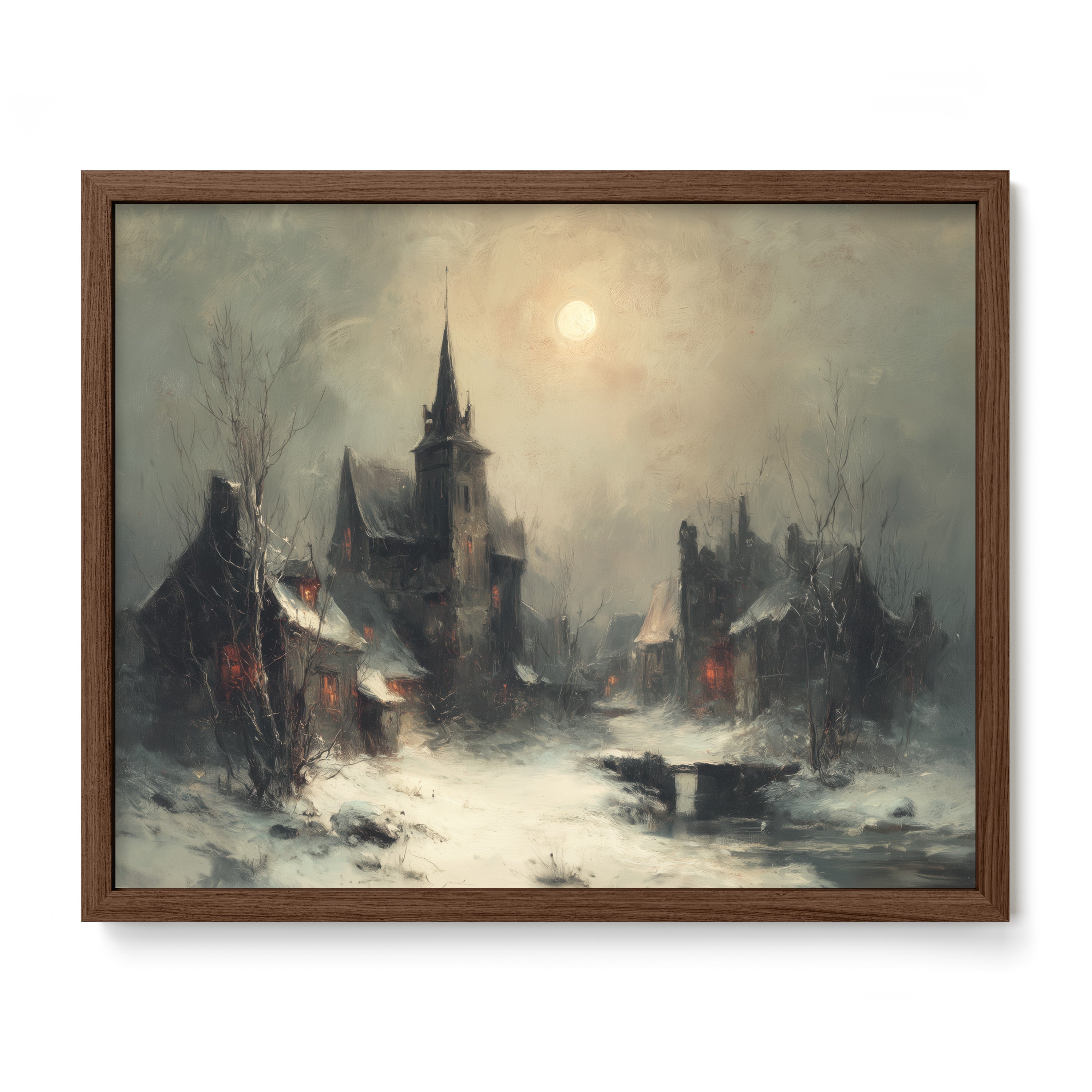 Winter Church At Dusk
