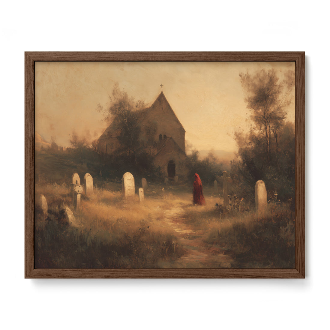 Graveyard and Red Cloak Figure