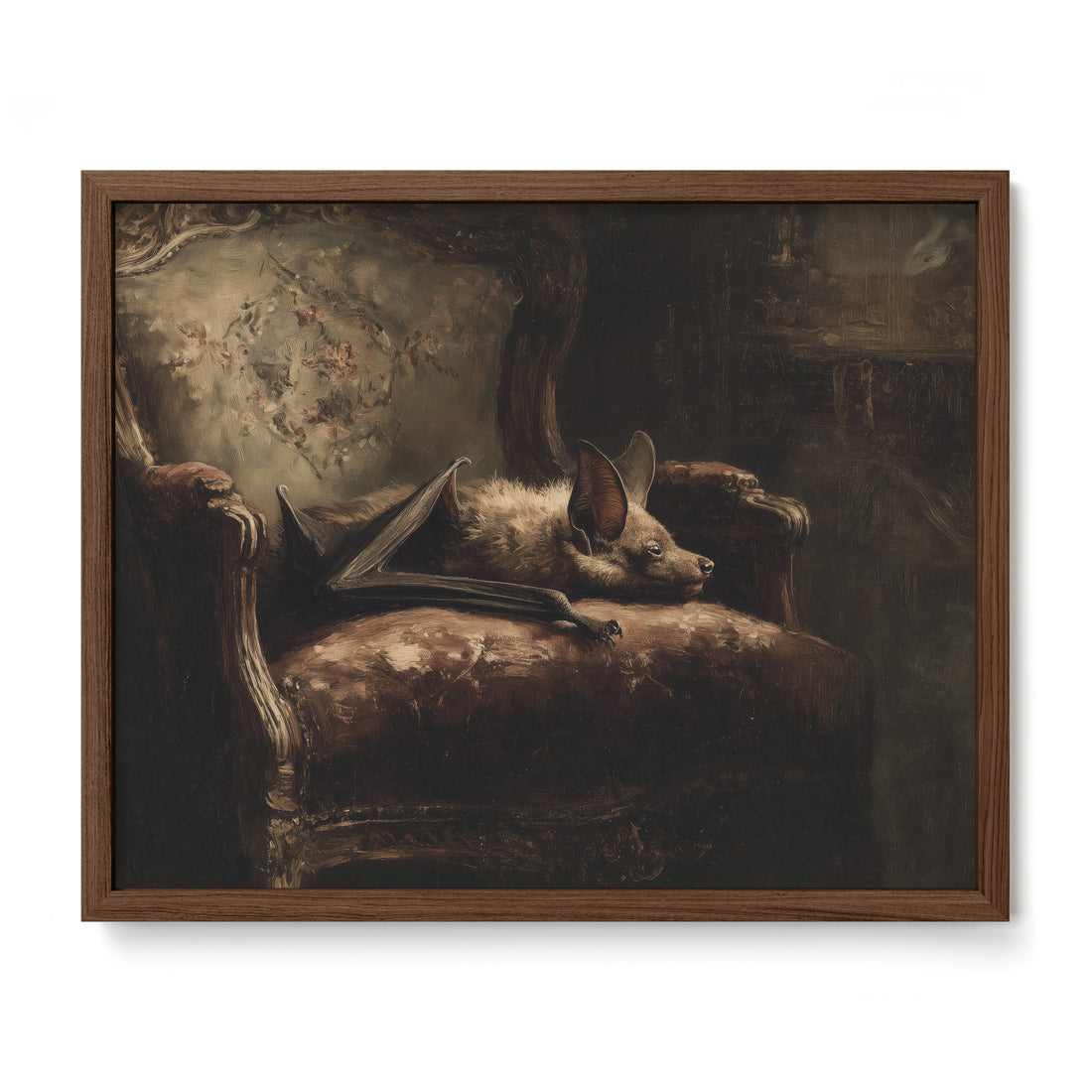 Bat on Victorian Sofa