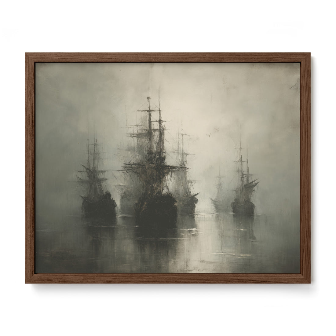 Ships at Port in Haze