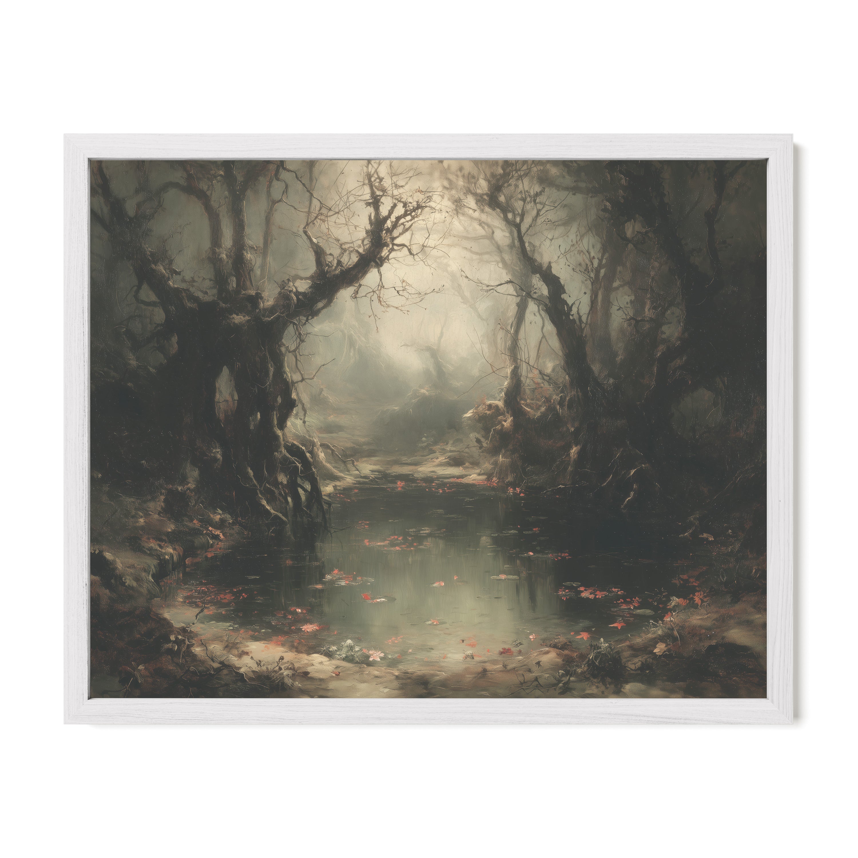 Swamp Under Gnarled Trees