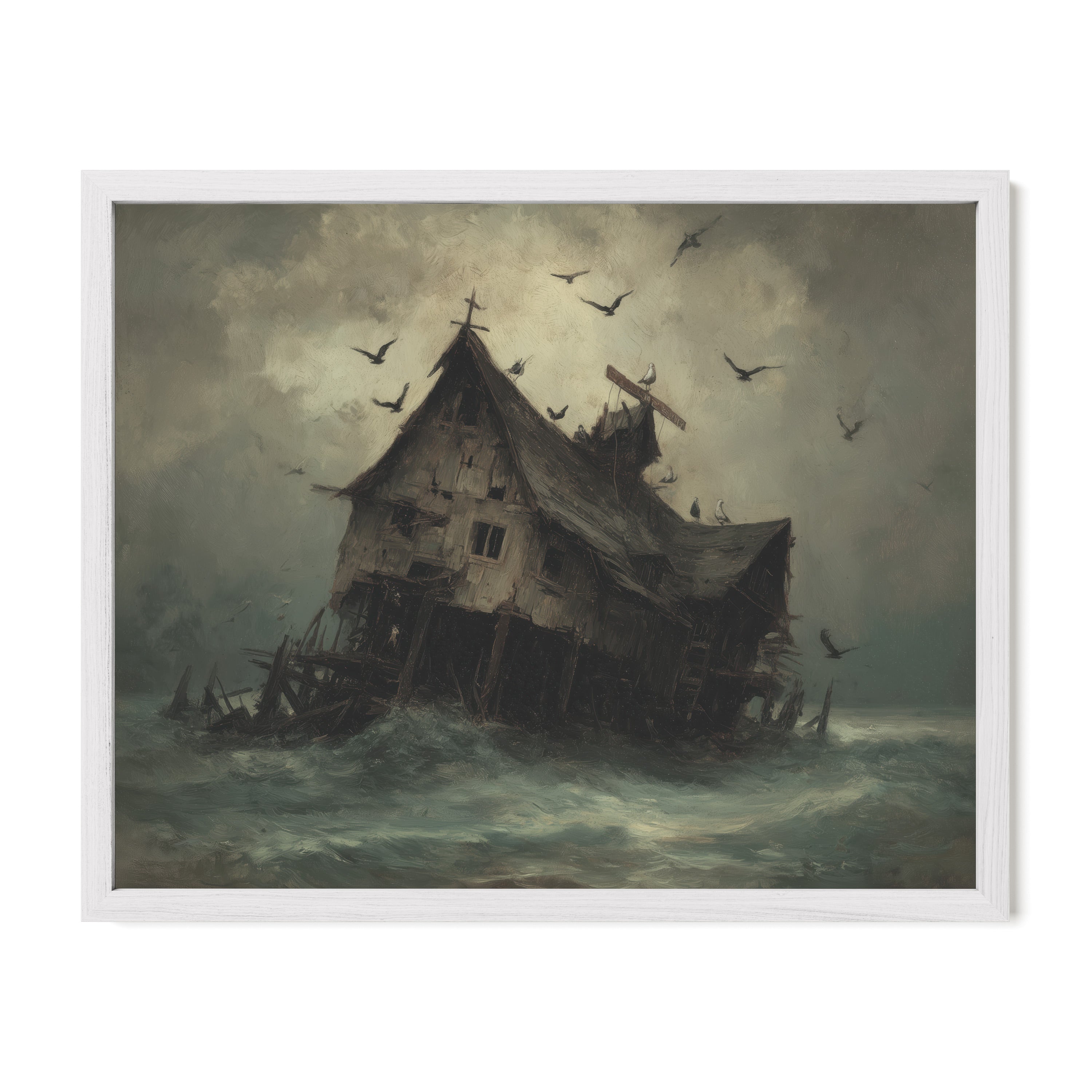 Shipwrecked House at Sea