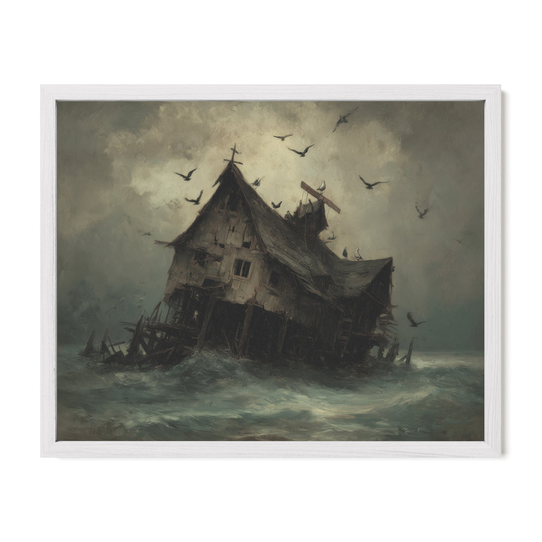 Shipwrecked House at Sea