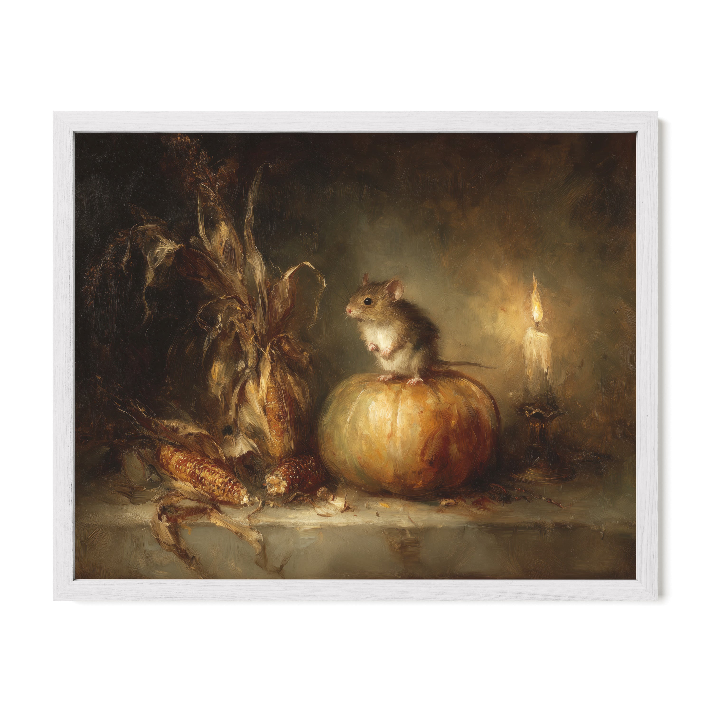Pumpkin Mouse and Corn