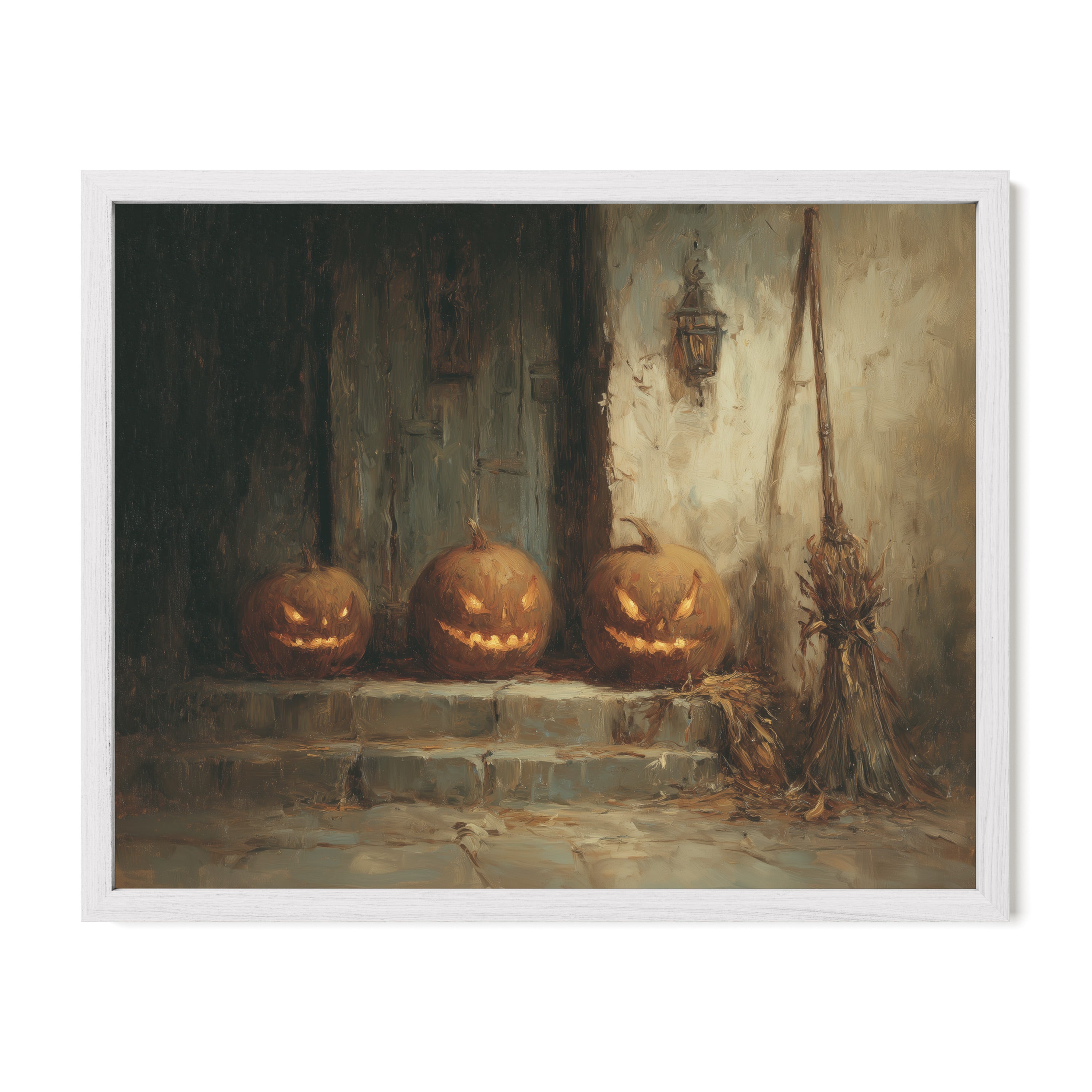 Jack-o'-Lanterns on Steps