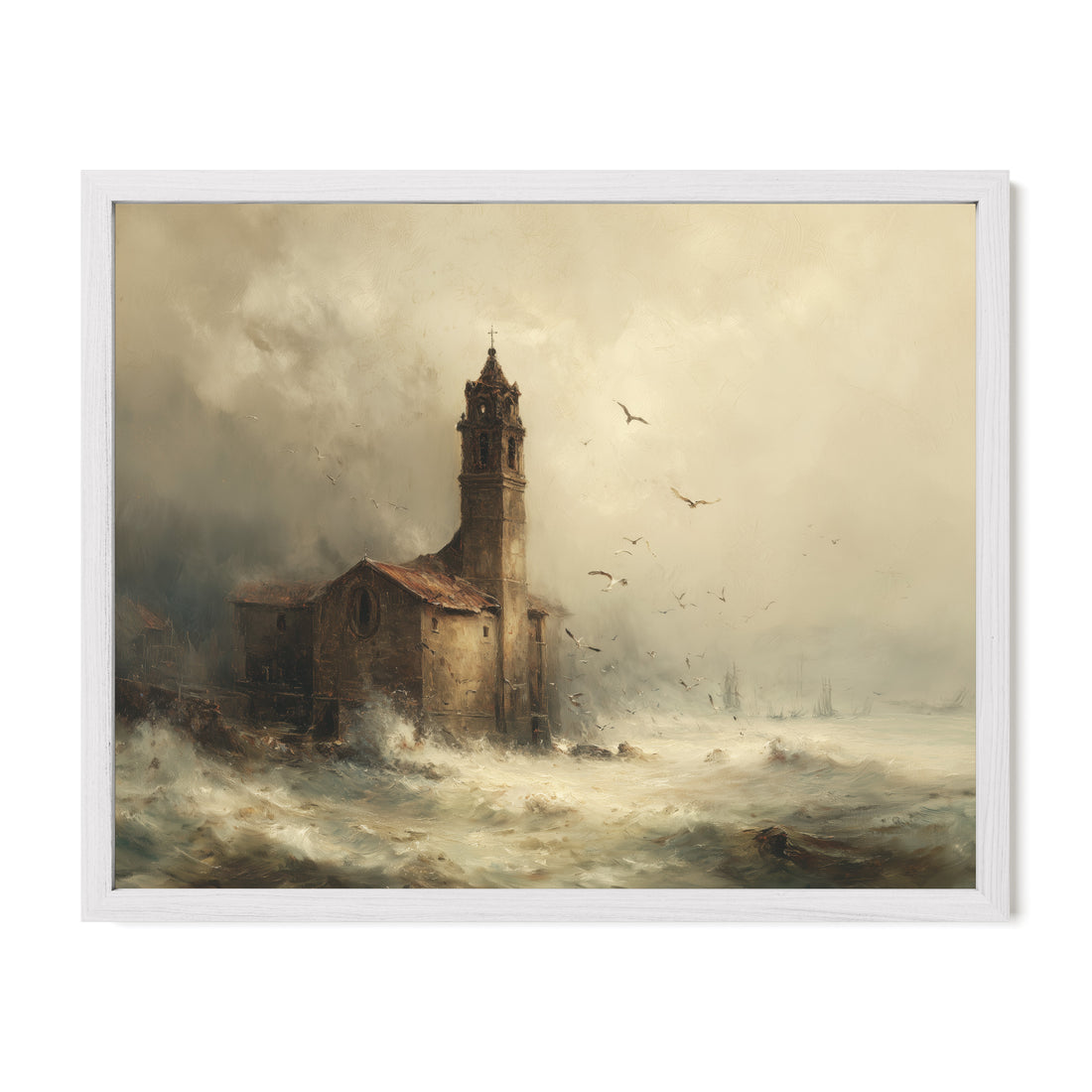 Church Tower in Storm