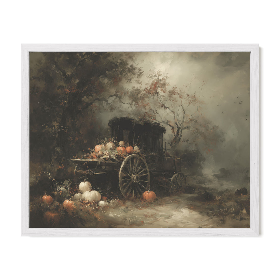 Pumpkin Wagon in Orchard