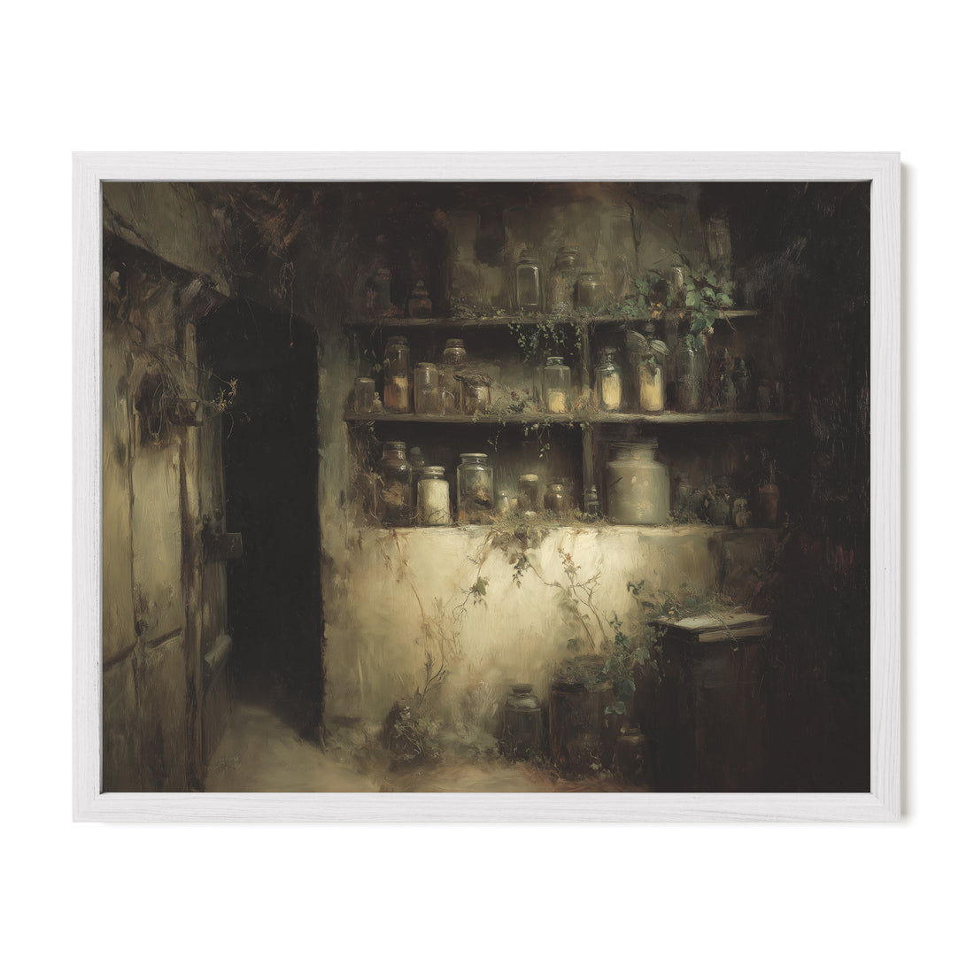 Dusty Pantry With Bottles