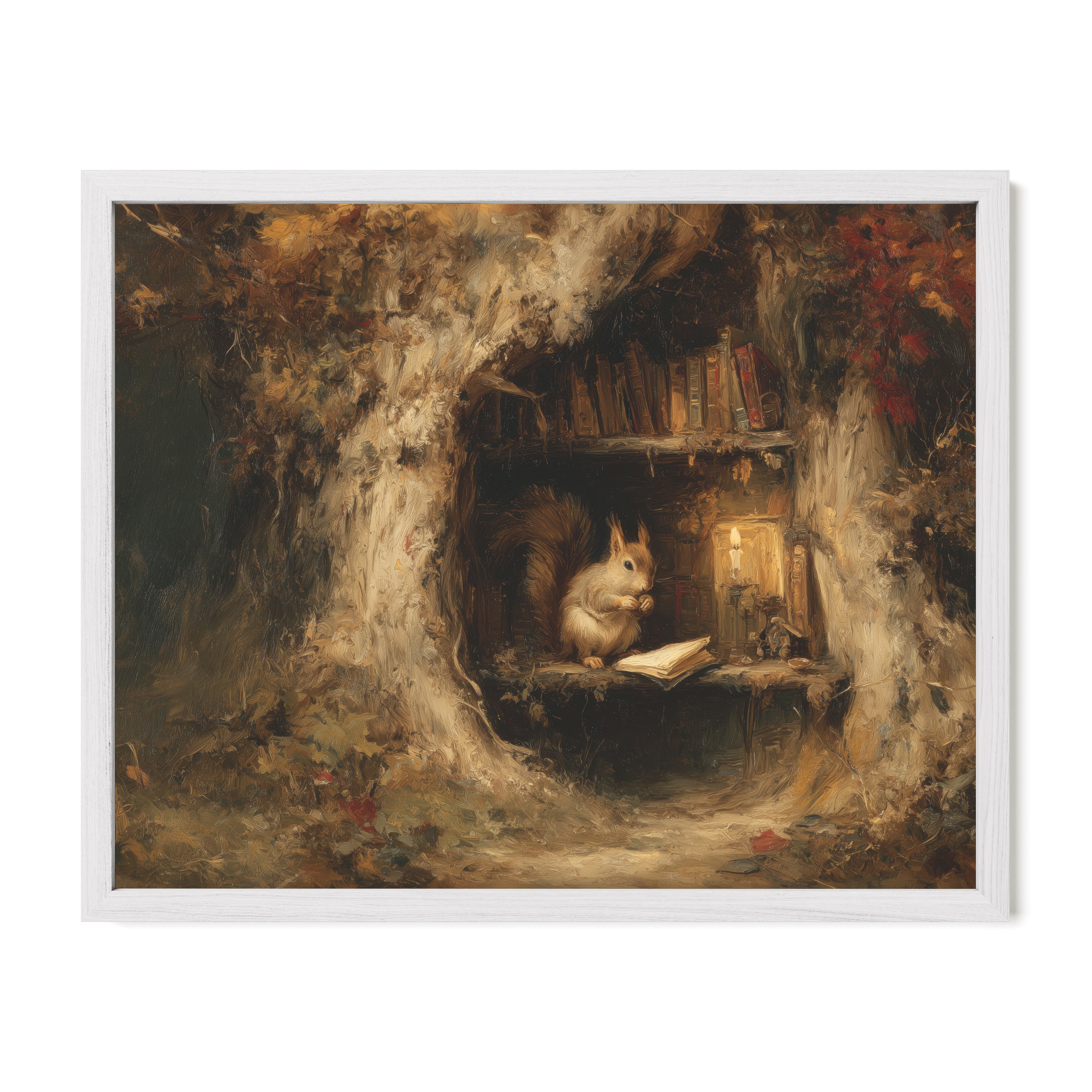 Squirrel in Hollow Tree