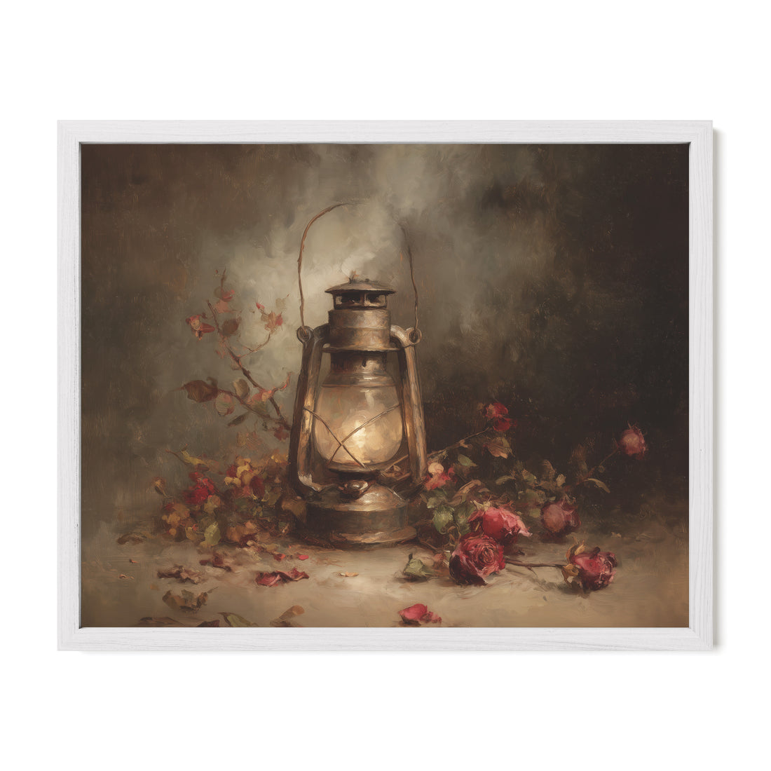 Lantern and Dried Roses