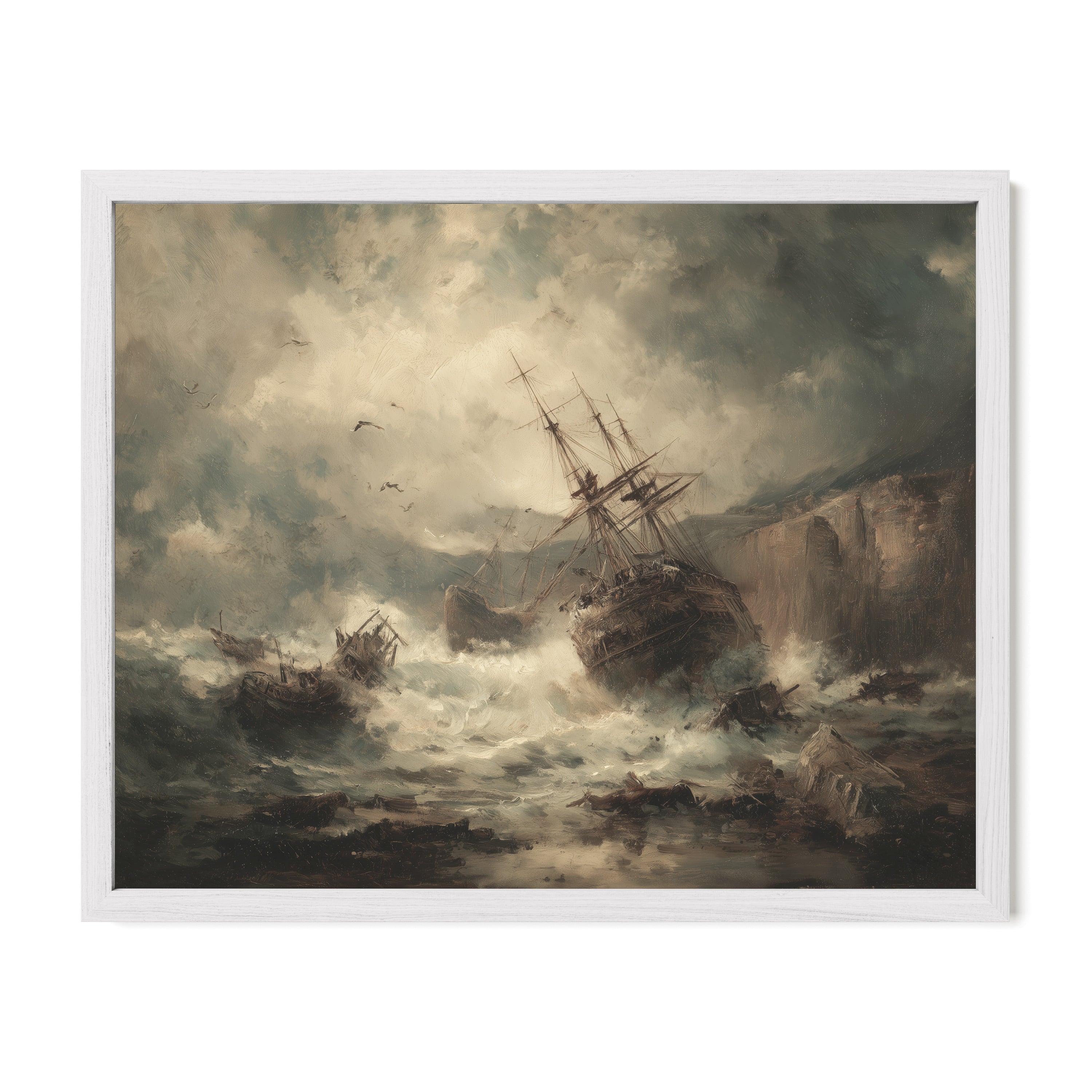 Shipwreck at Rocky Shore
