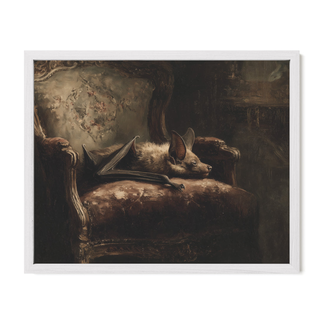 Bat on Victorian Sofa